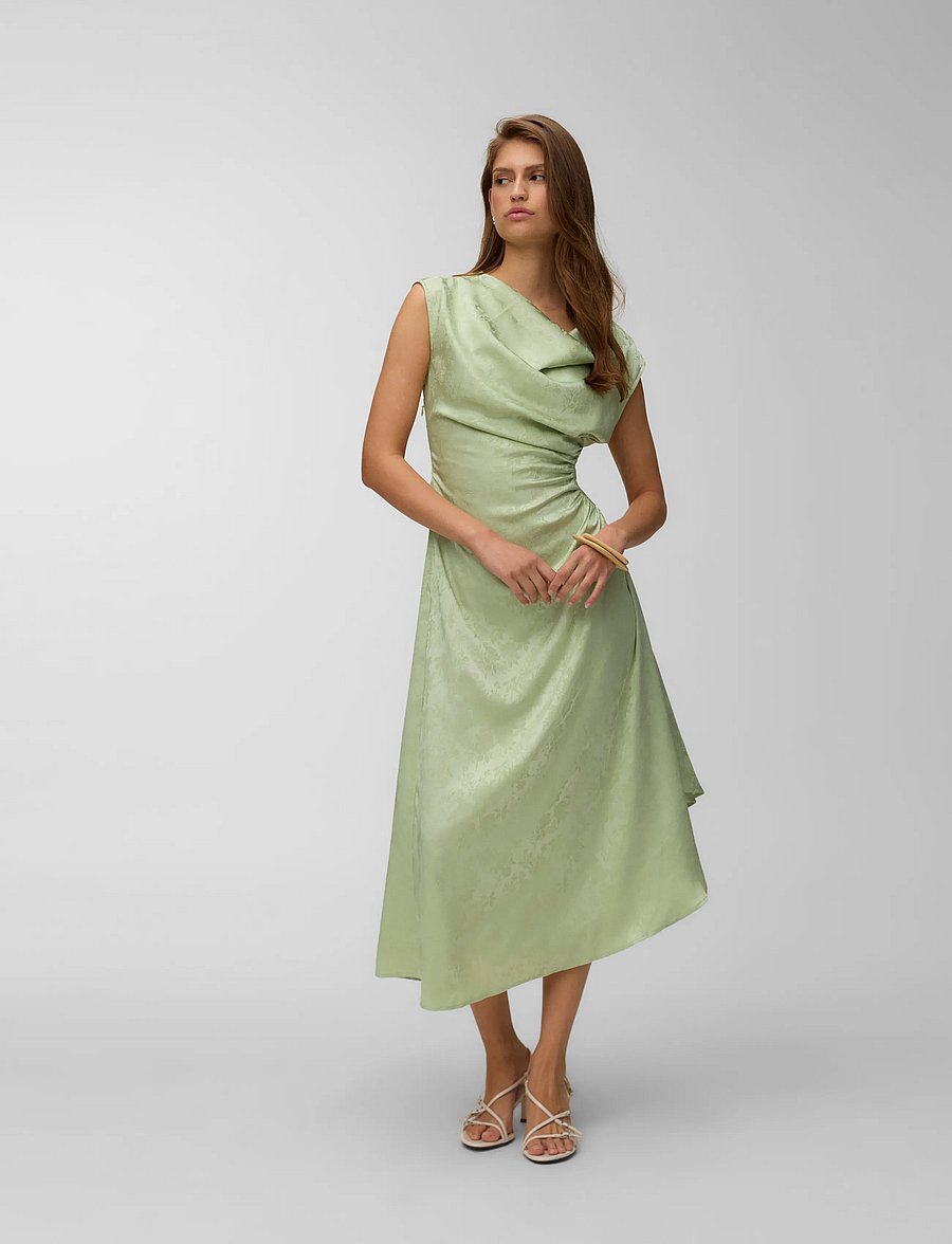 Vero Moda - VMWINNIE SL ROUCHED DRESS EXP - partykleider - celadon green - 4