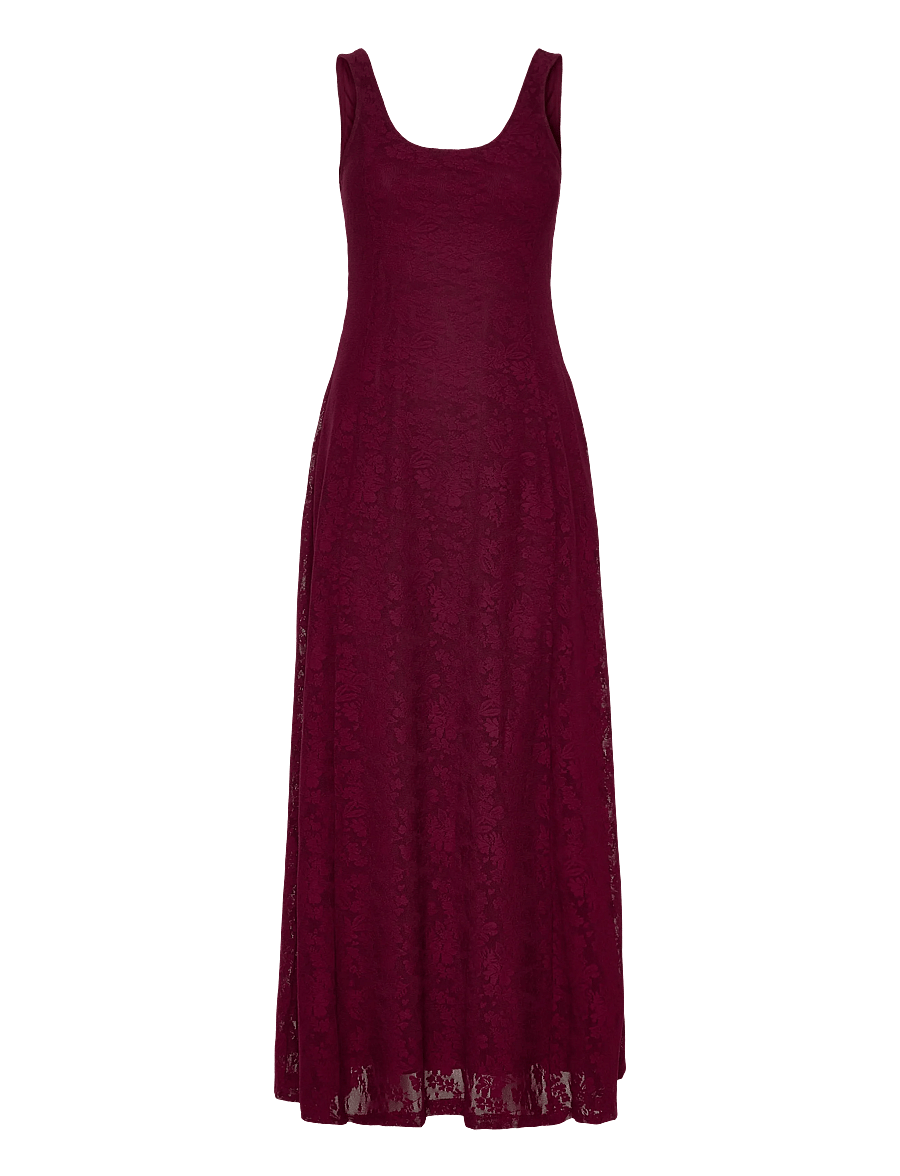 Vero Moda - VMSALINA SL LACE ANKLE DRESS EXP - blondekjoler - purple potion - 0