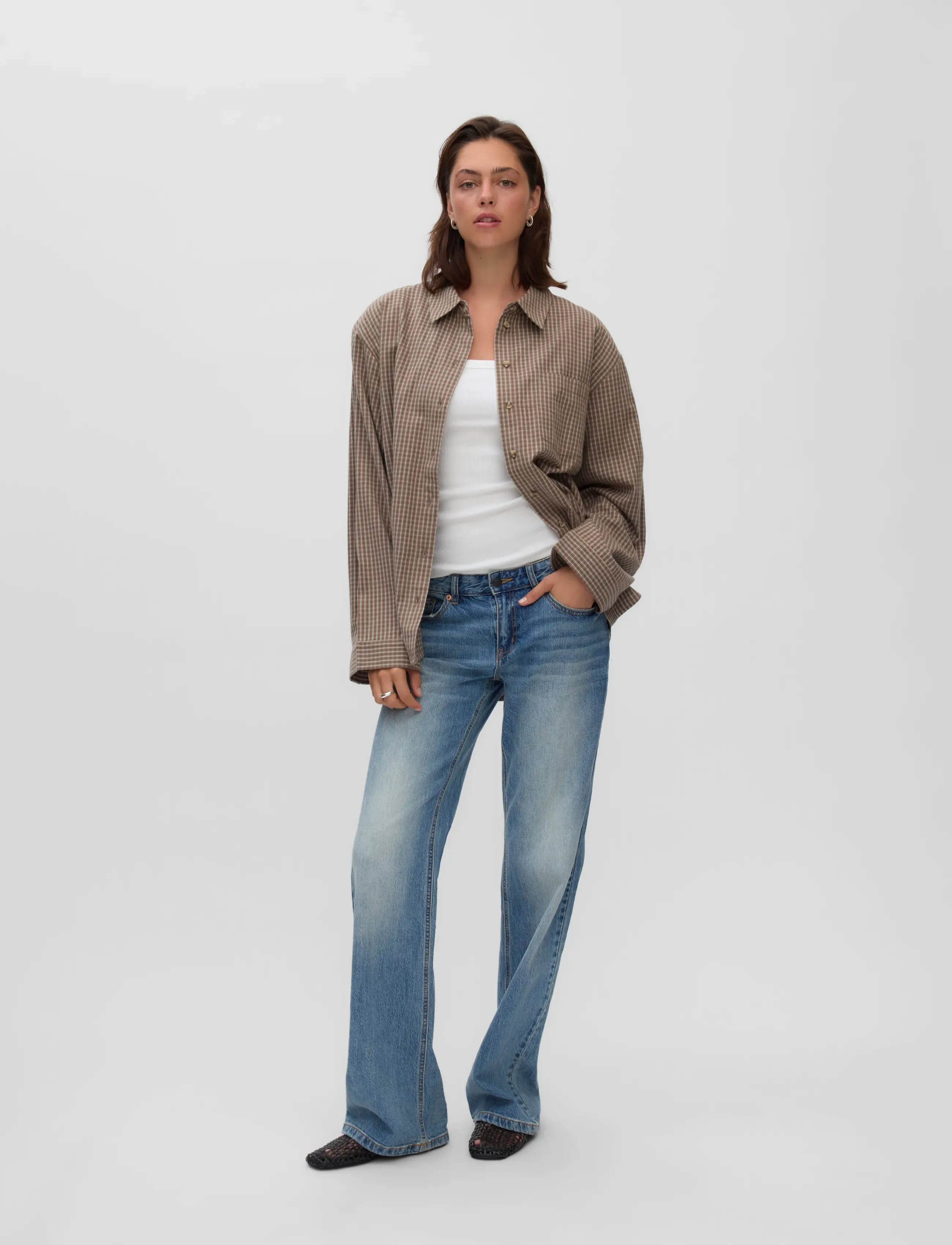 Vero Moda - AWFREDERIKSBERG LS SHIRT VIP - långärmade skjortor - toffee - 0