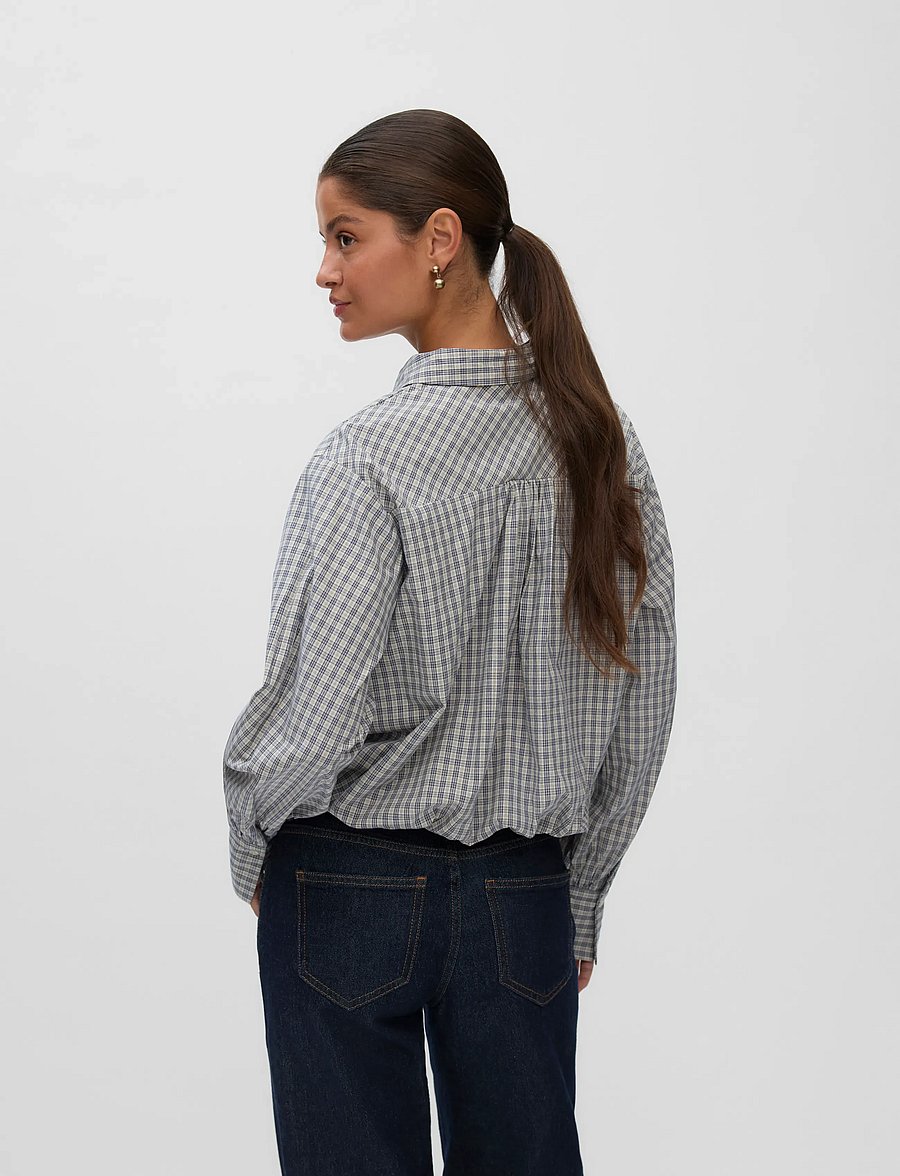 Vero Moda - VMMOND LS CHECK SHIRT WVN RET - langärmlige hemden - oatmeal - 2
