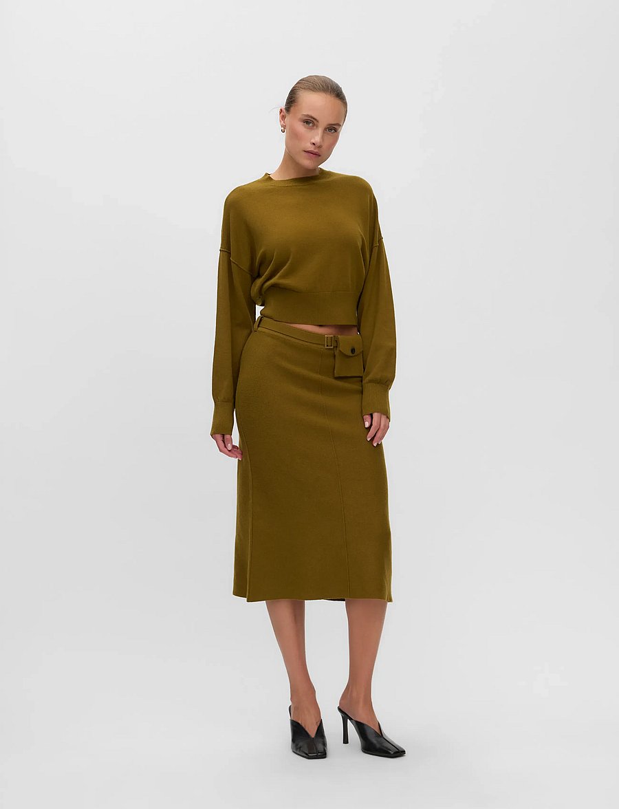 Vero Moda - VMJANE LS O-NECK PIPING PULLOVER TS - kampsunid - fir green - 0