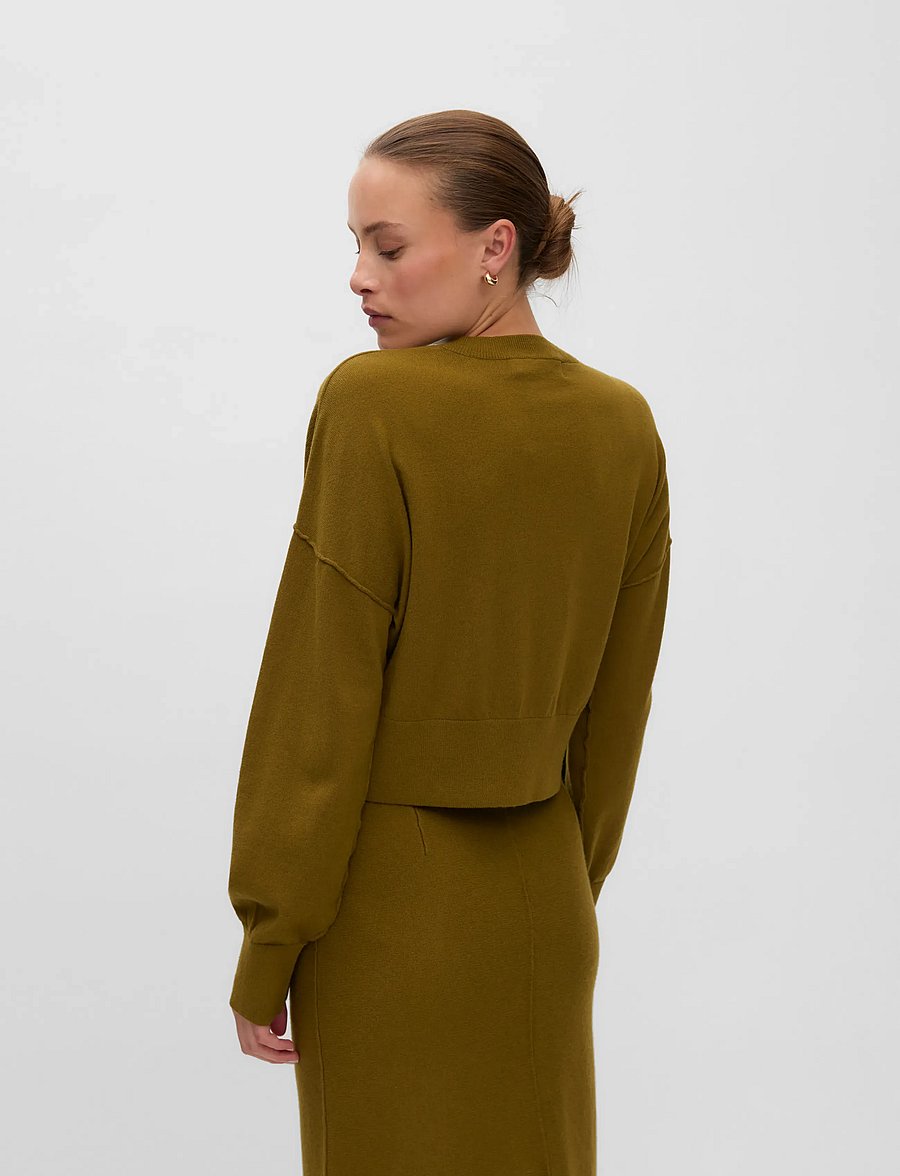 Vero Moda - VMJANE LS O-NECK PIPING PULLOVER TS - kampsunid - fir green - 3