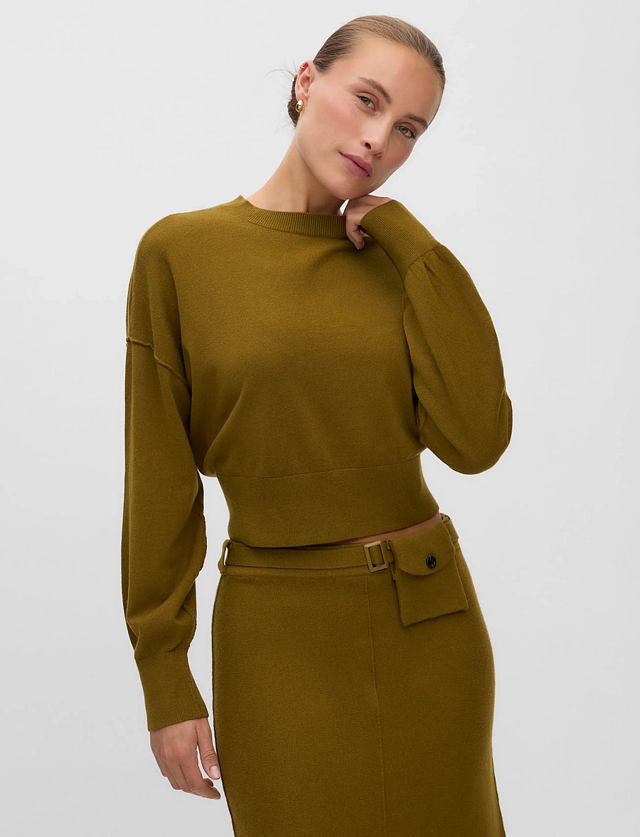 Vero Moda - VMJANE LS O-NECK PIPING PULLOVER TS - kampsunid - fir green - 4