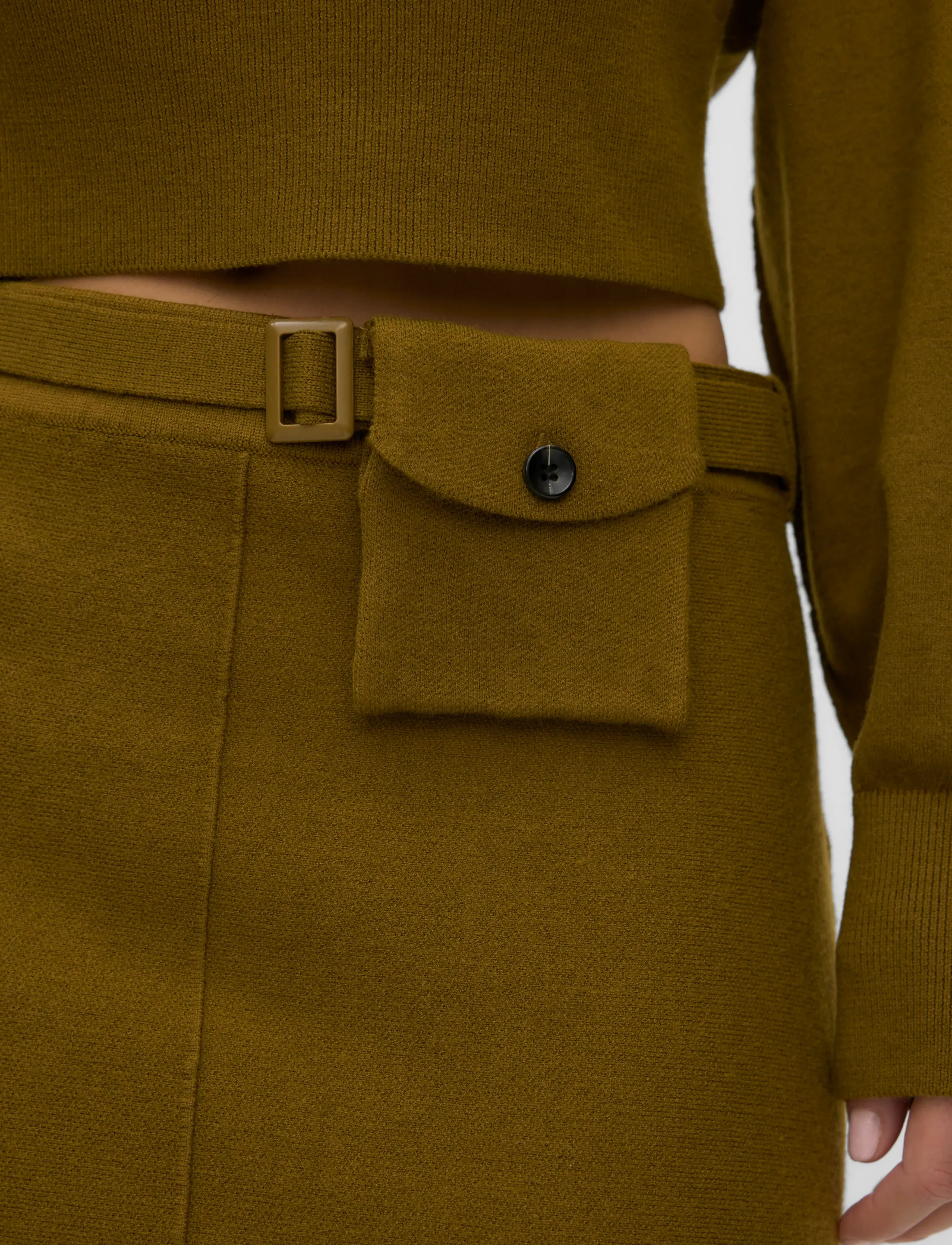 Vero Moda - VMJANE NW POCKET CALF SKIRT TS - knitted skirts - fir green - 5