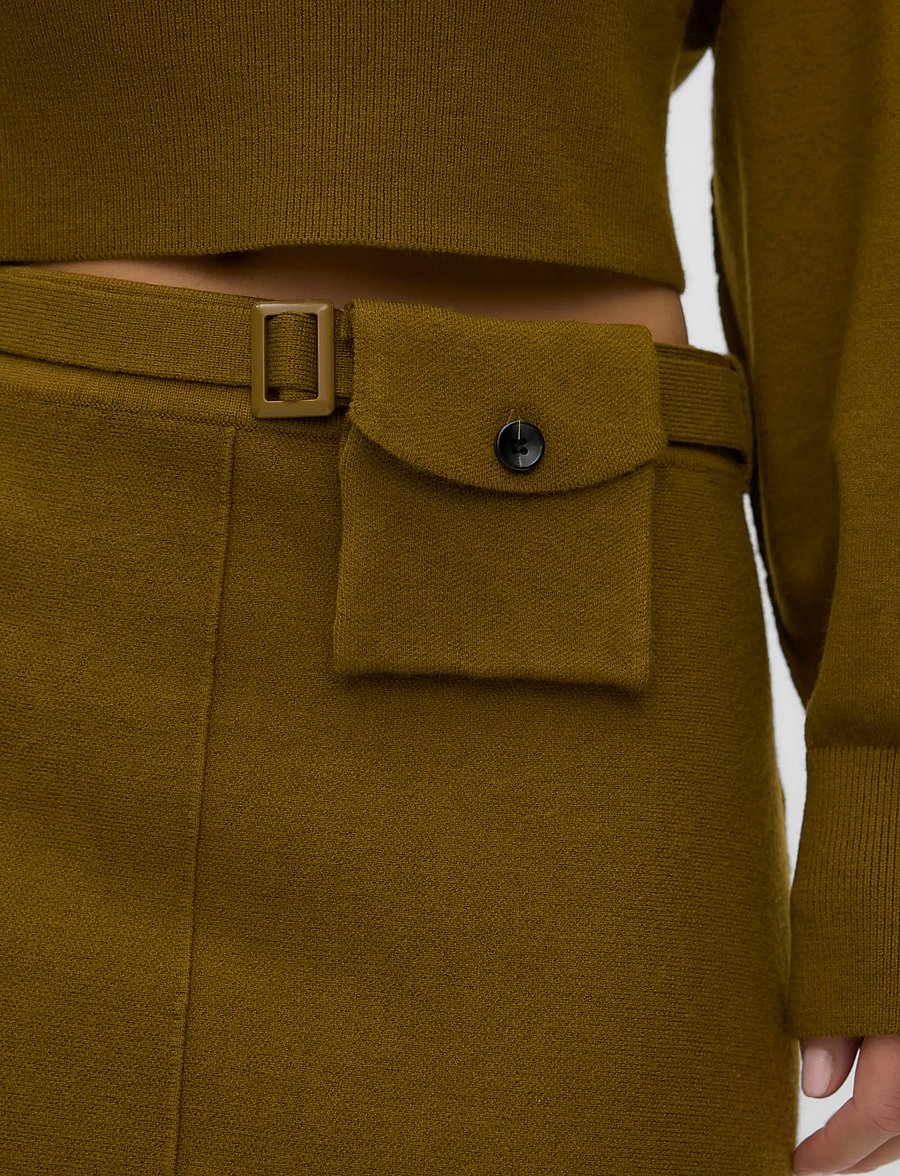 Vero Moda - VMJANE NW POCKET CALF SKIRT TS - kootud seelikud - fir green - 5