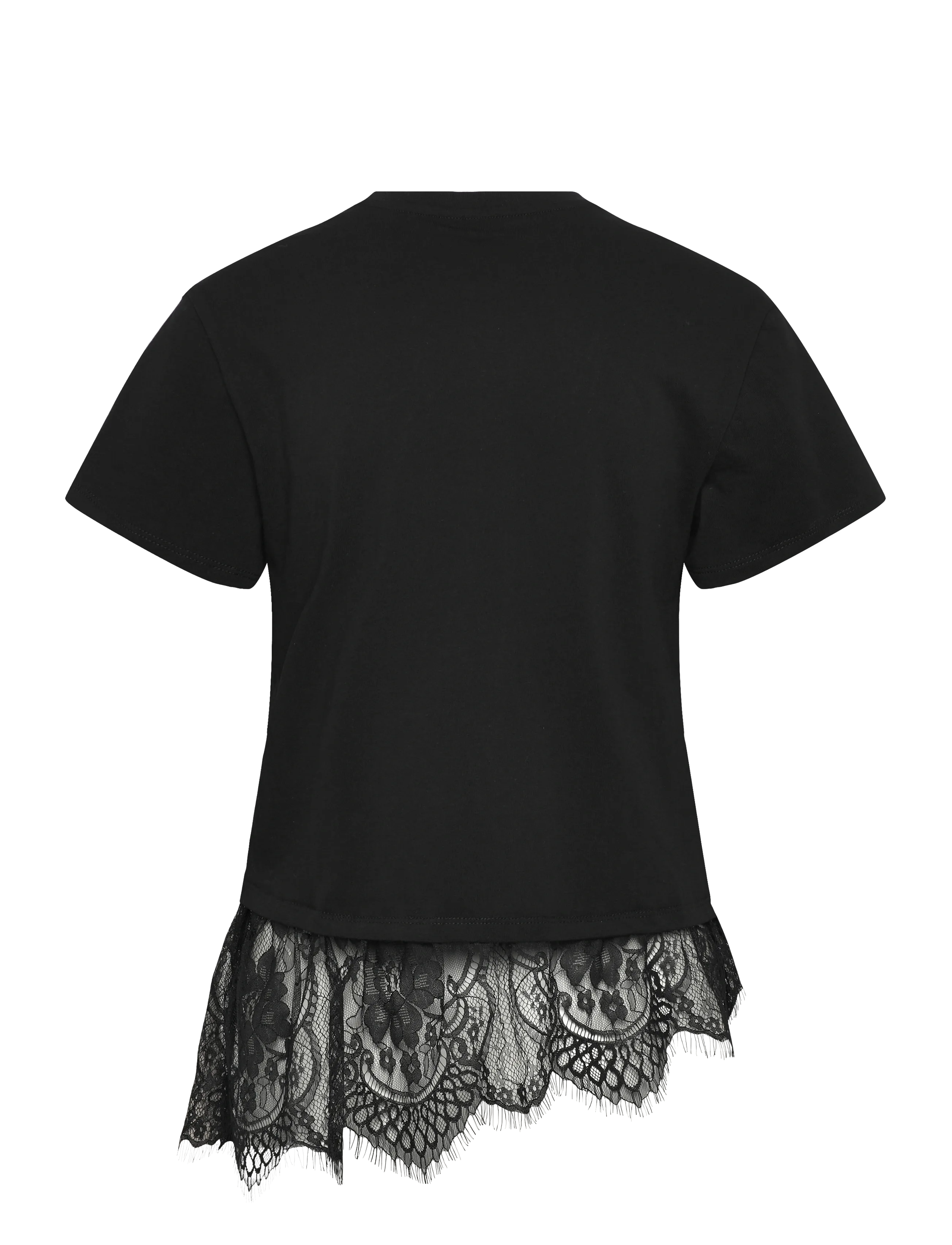 Vero Moda - VMBRIT SS O-NECK LACE T-SHIRT JRS EXP - t-shirts - black - 1