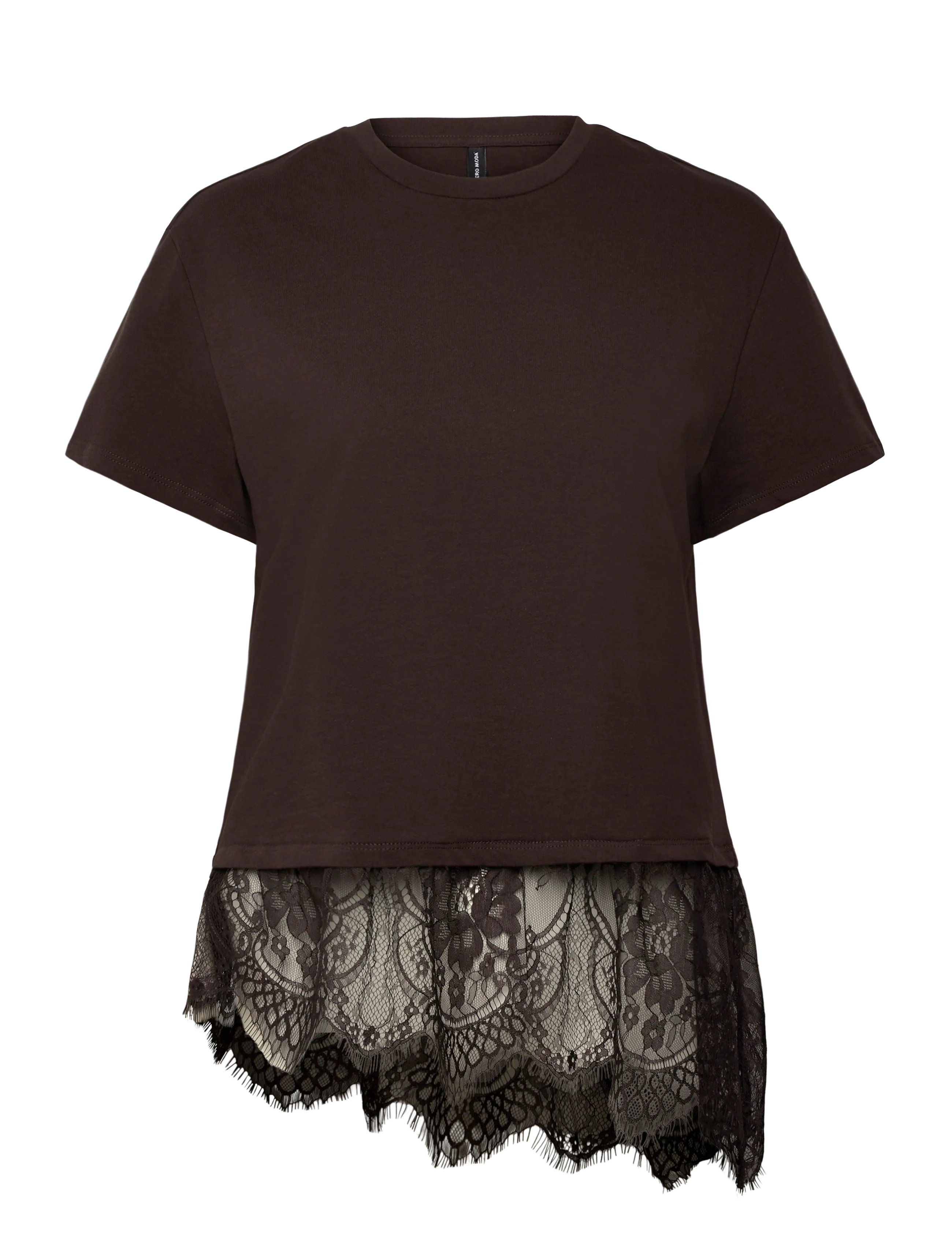 VERO MODA Vmbrit Ss O-Neck Strickjacke T-Shirt Jrs Exp Braun - S - Damen