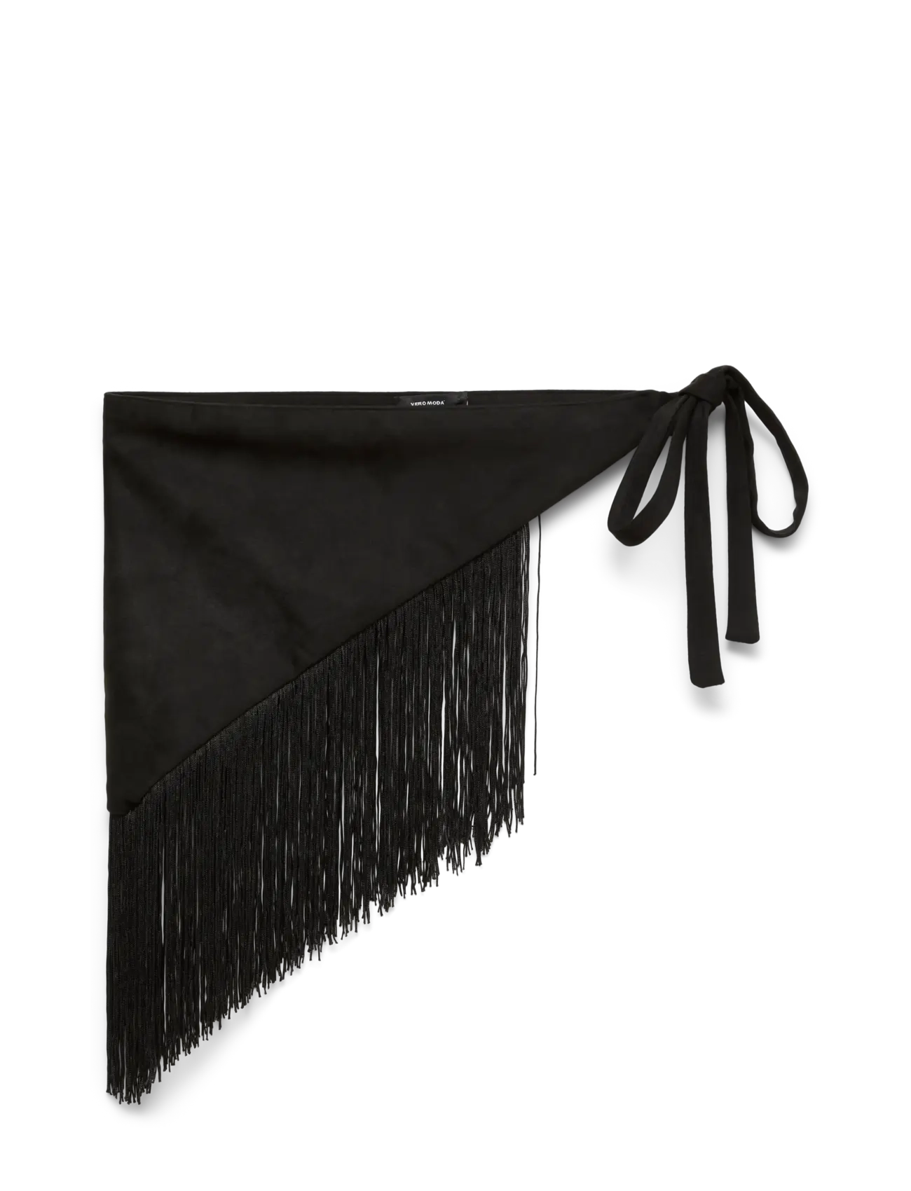 Vero Moda VMGABRIELLA FRINGE TRIANGLE SCARF - Sjalar & Halsdukar - BLACK / black