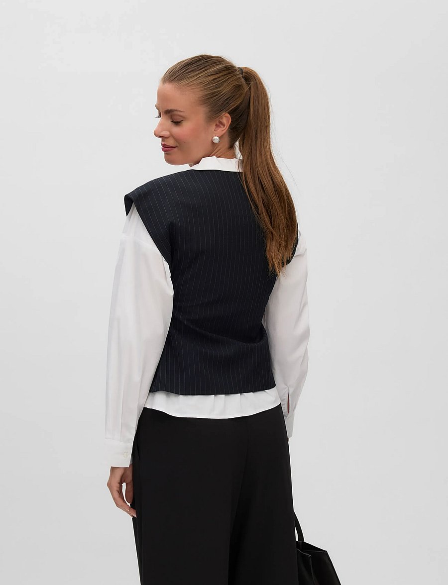 Vero Moda - VMALINA SL WAISTCOAT VIP - navy blazer - 3