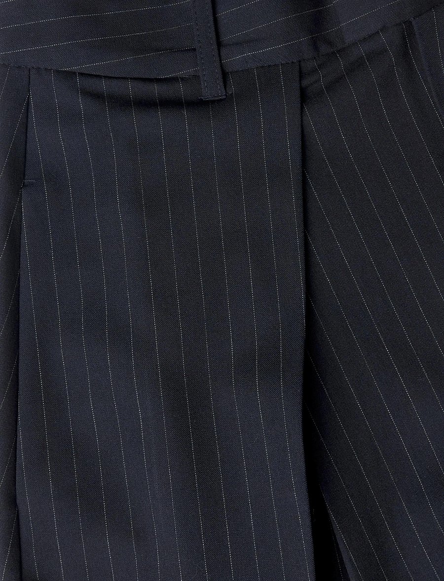 Vero Moda - VMALINA MW WIDE PLEATED PANT VIP - habitbukser - navy blazer - 2