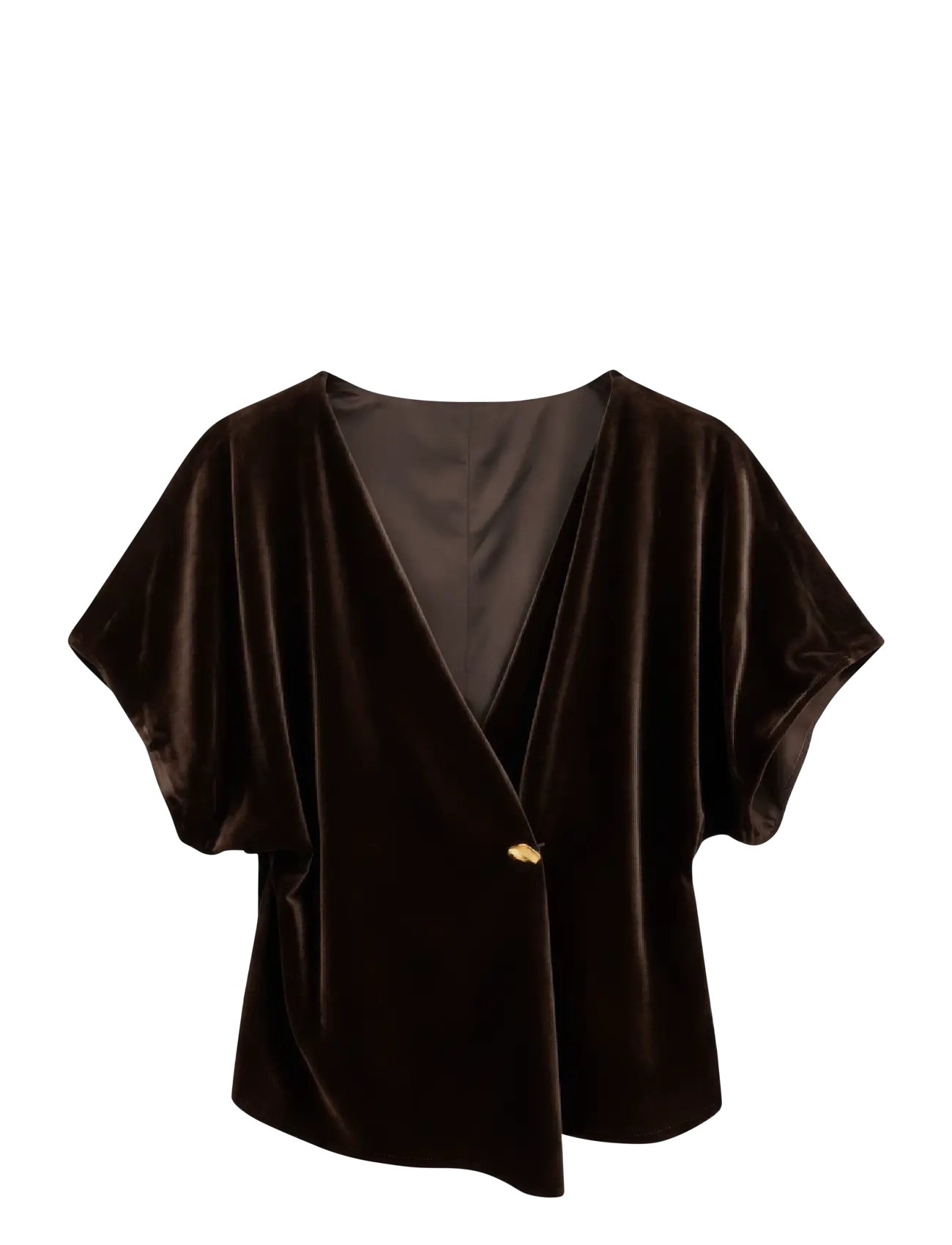 Vmsonja Velvet Ss V-Neck Top Jrs Exp