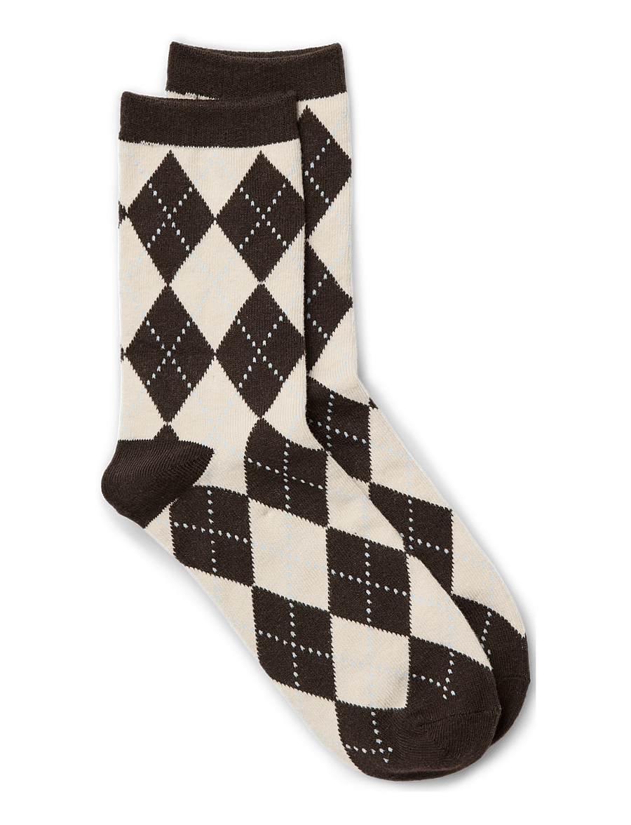 Vero Moda - VMLISA ARGYLE SOCK - almindelige strømper - chocolate torte - 0