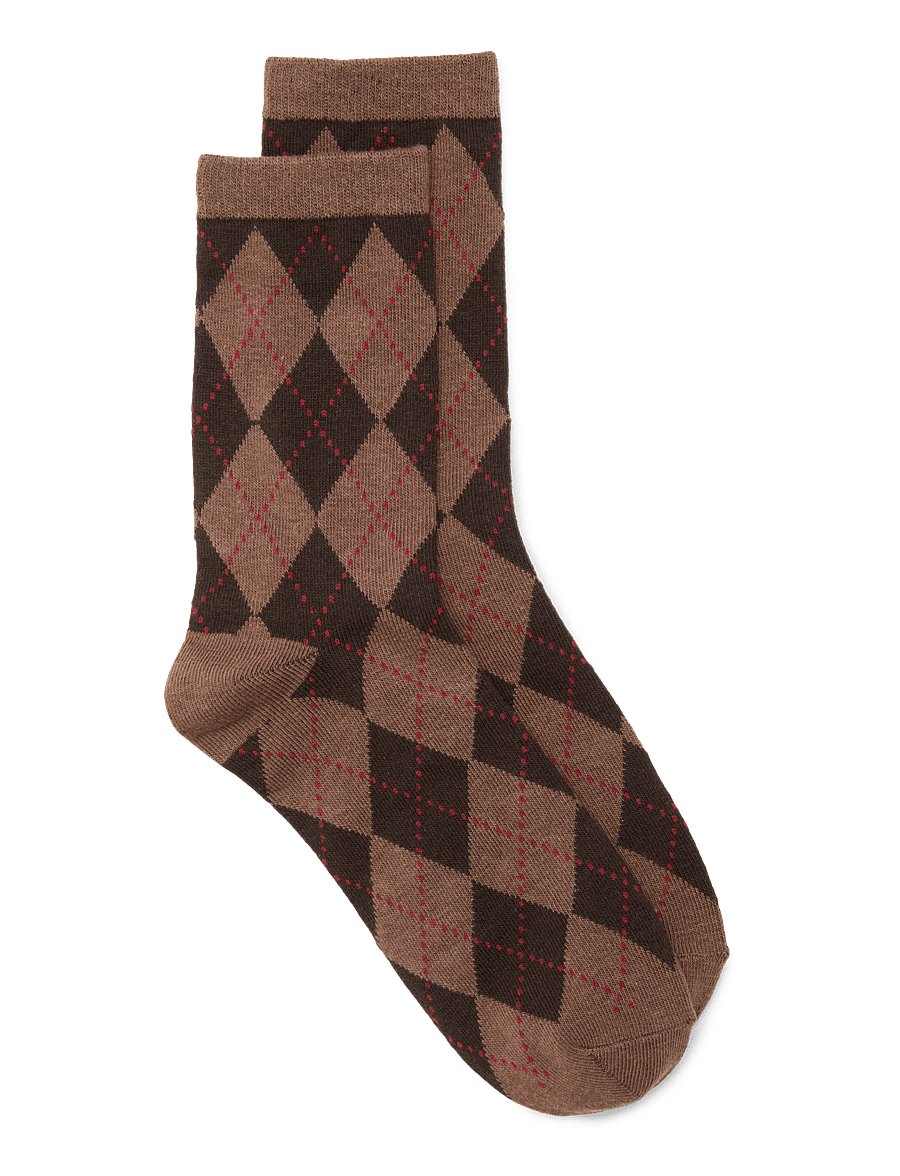 Vero Moda - VMLISA ARGYLE SOCK - klassikalised sokid - cocoa brown - 0
