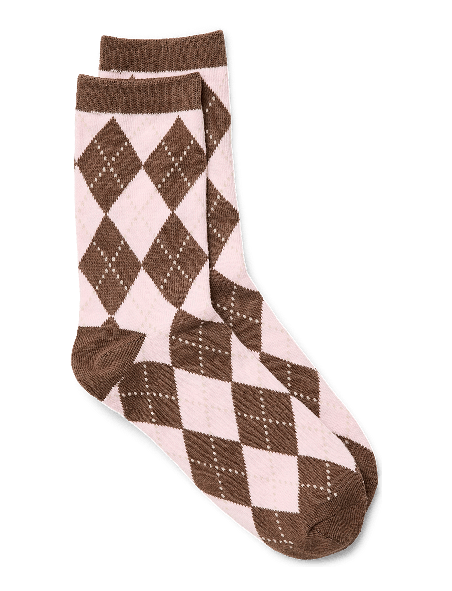 Vero Moda - VMLISA ARGYLE SOCK - klassikalised sokid - cocoa brown - 0