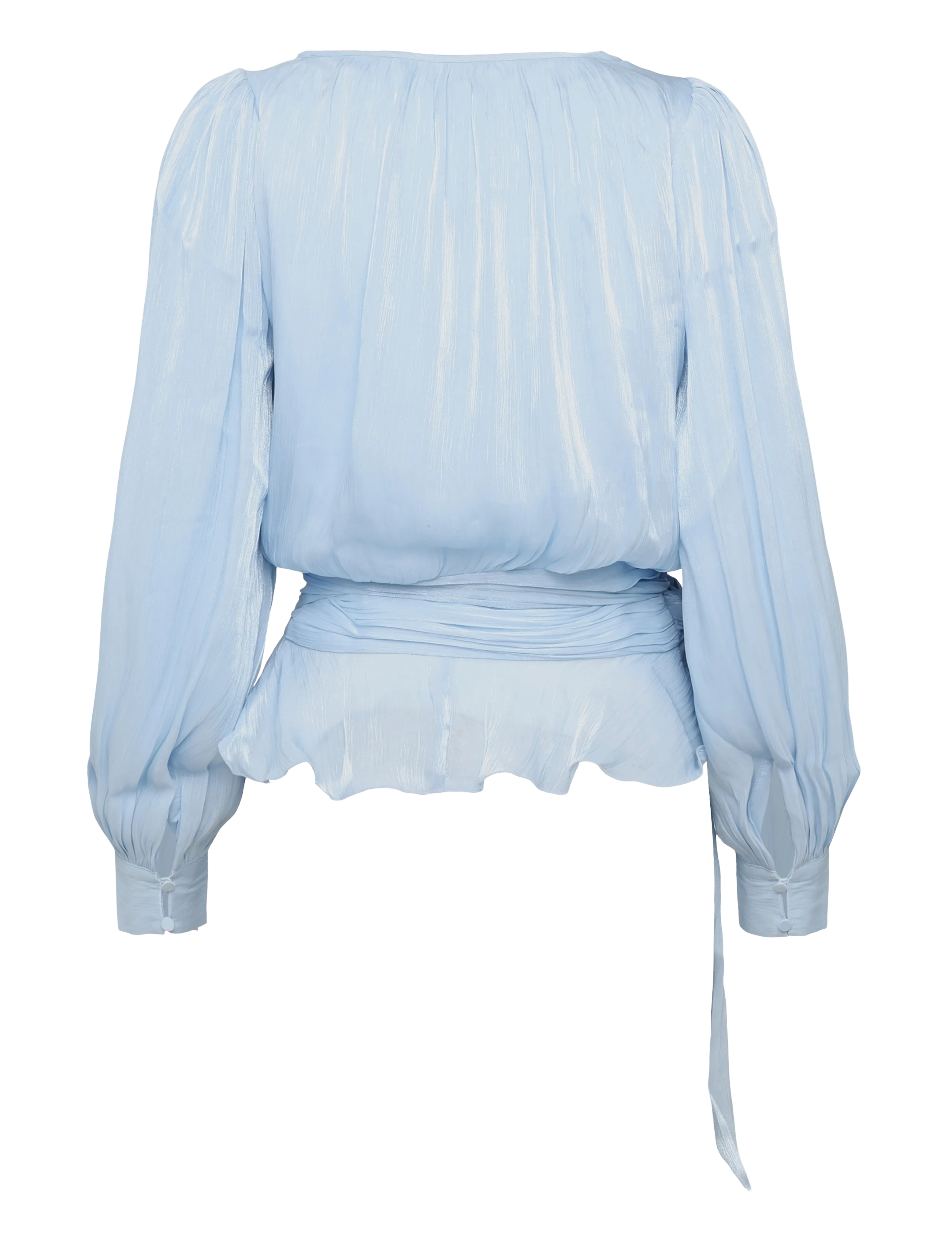 Vero Moda - VMELISA LS DETAIL TOP WVN EXP - långärmade blusar - cashmere blue - 2