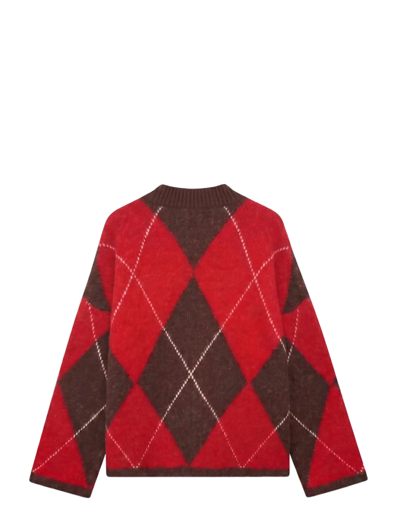 Vero Moda - VMHASEL LS HIGHNECK ARGYLE PULLOVER TS - chocolate torte - 1