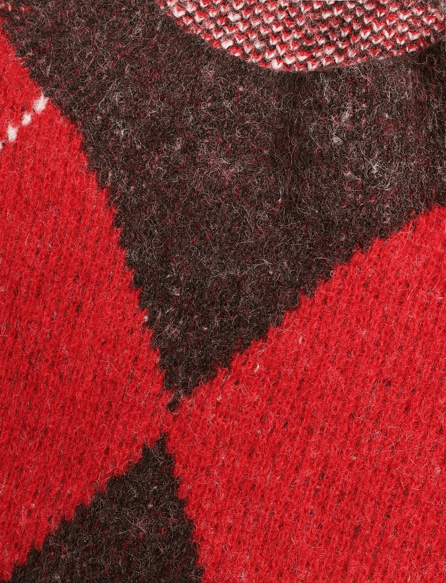 Vero Moda - VMHASEL LS HIGHNECK ARGYLE PULLOVER TS - pullover - chocolate torte - 2