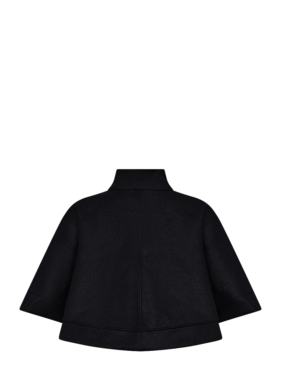 Vero Moda - VMKLEO HIGHNECK BUTTON CAPE JRS ZLD - Õhukesed jakid - black - 1