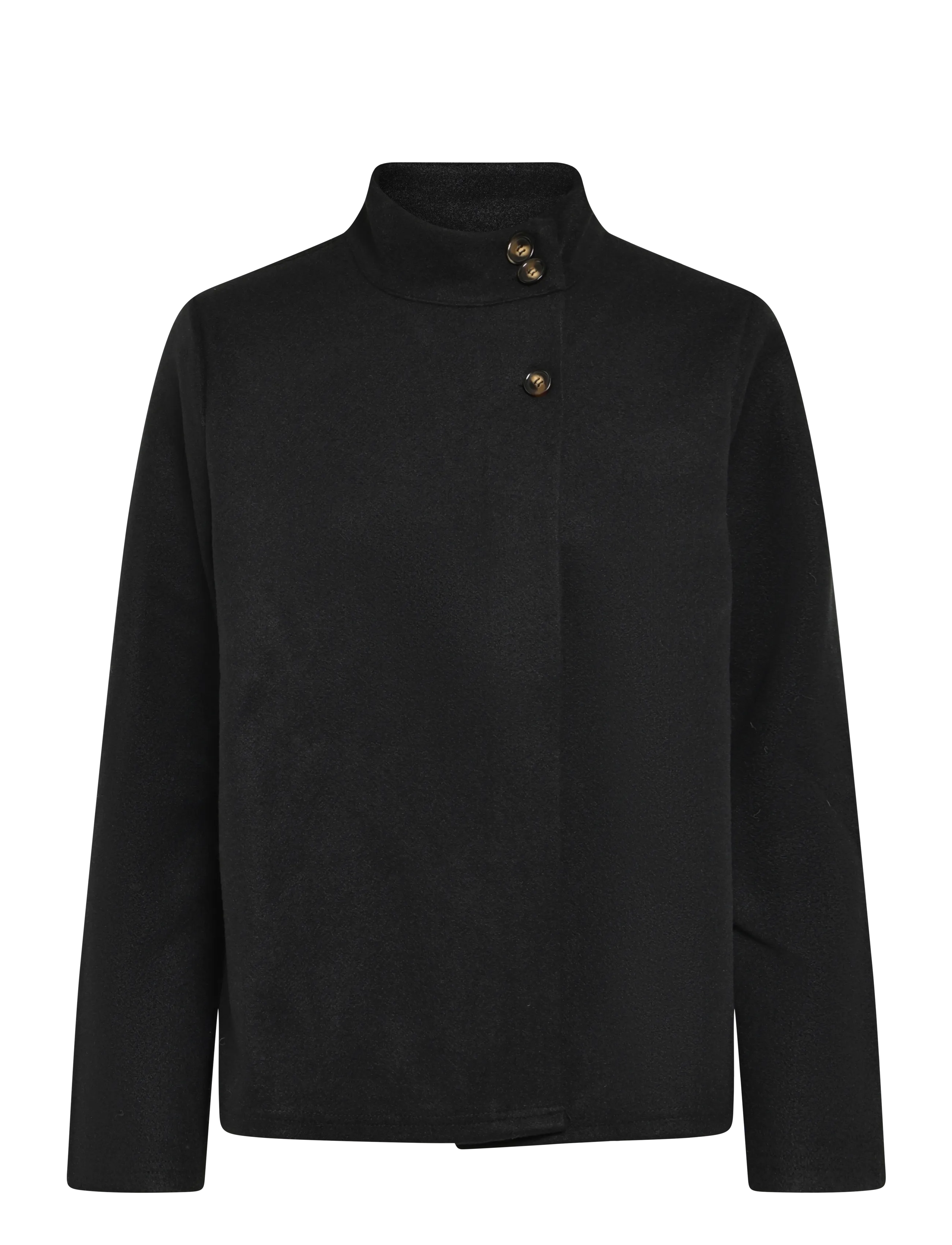 Vero Moda VMKLEO LS HIGHNCK BUTTON CARDI. JRS ZLD - Kläder - BLACK / black