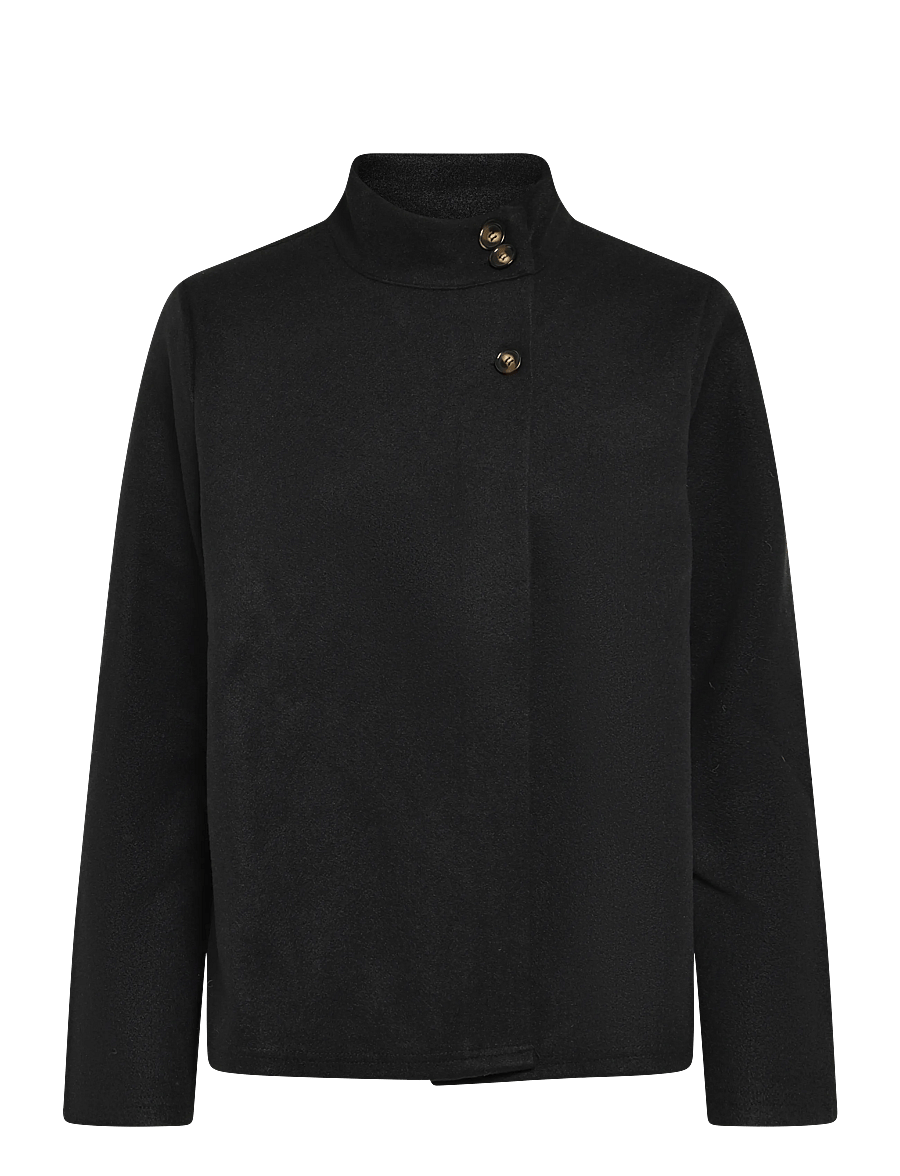 Vero Moda - VMKLEO LS HIGHNCK BUTTON CARDI. JRS ZLD - mantlid - black - 0