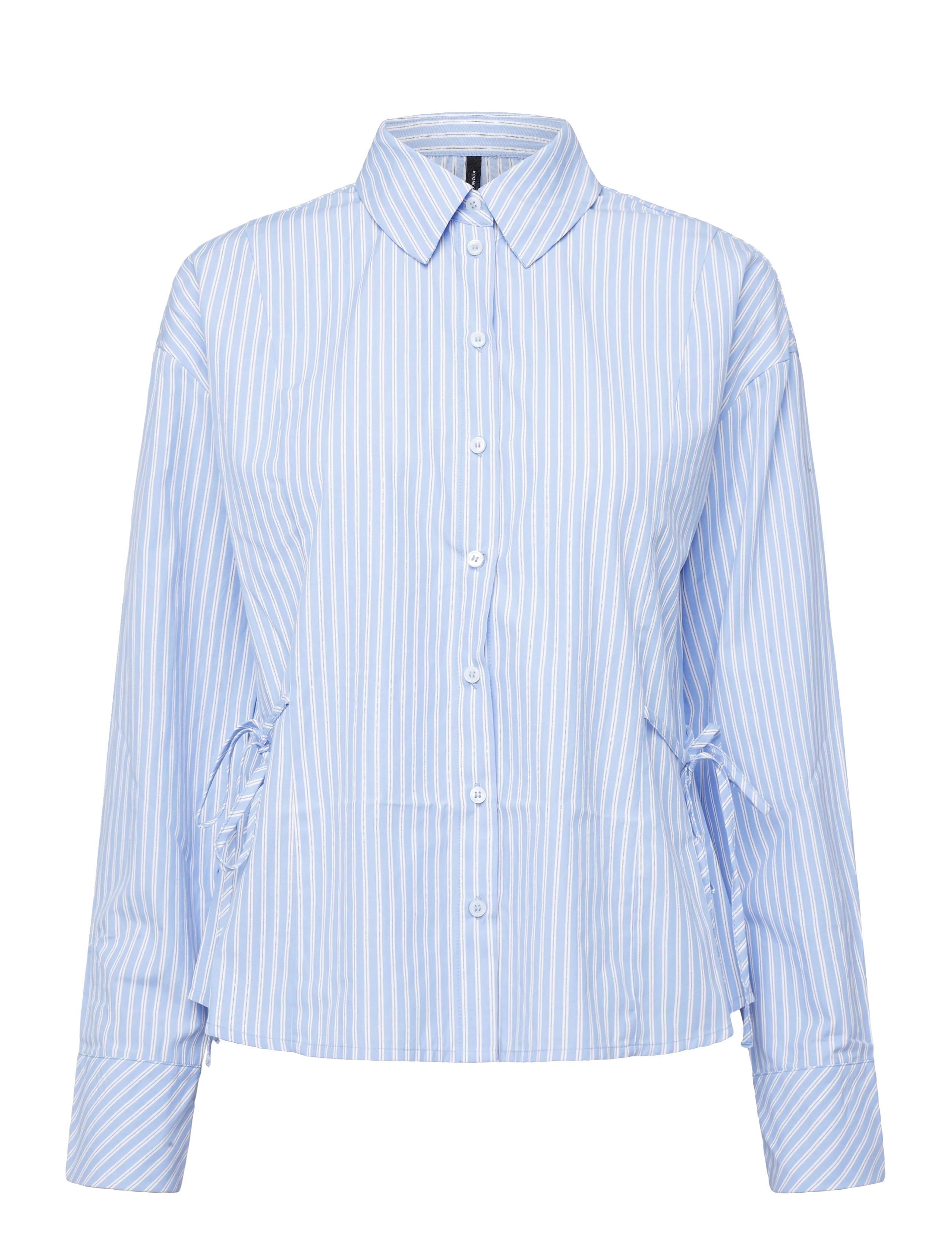 Vero Moda - VMASTA LS TIE SHIRT WVN RET - langärmlige hemden - cashmere blue - 1