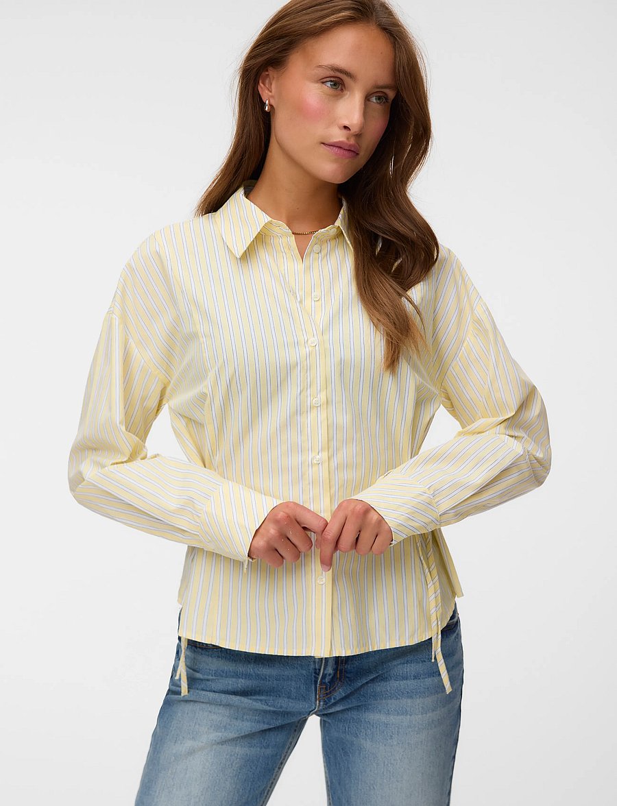 Vero Moda - VMASTA LS TIE SHIRT WVN RET - flan - 4