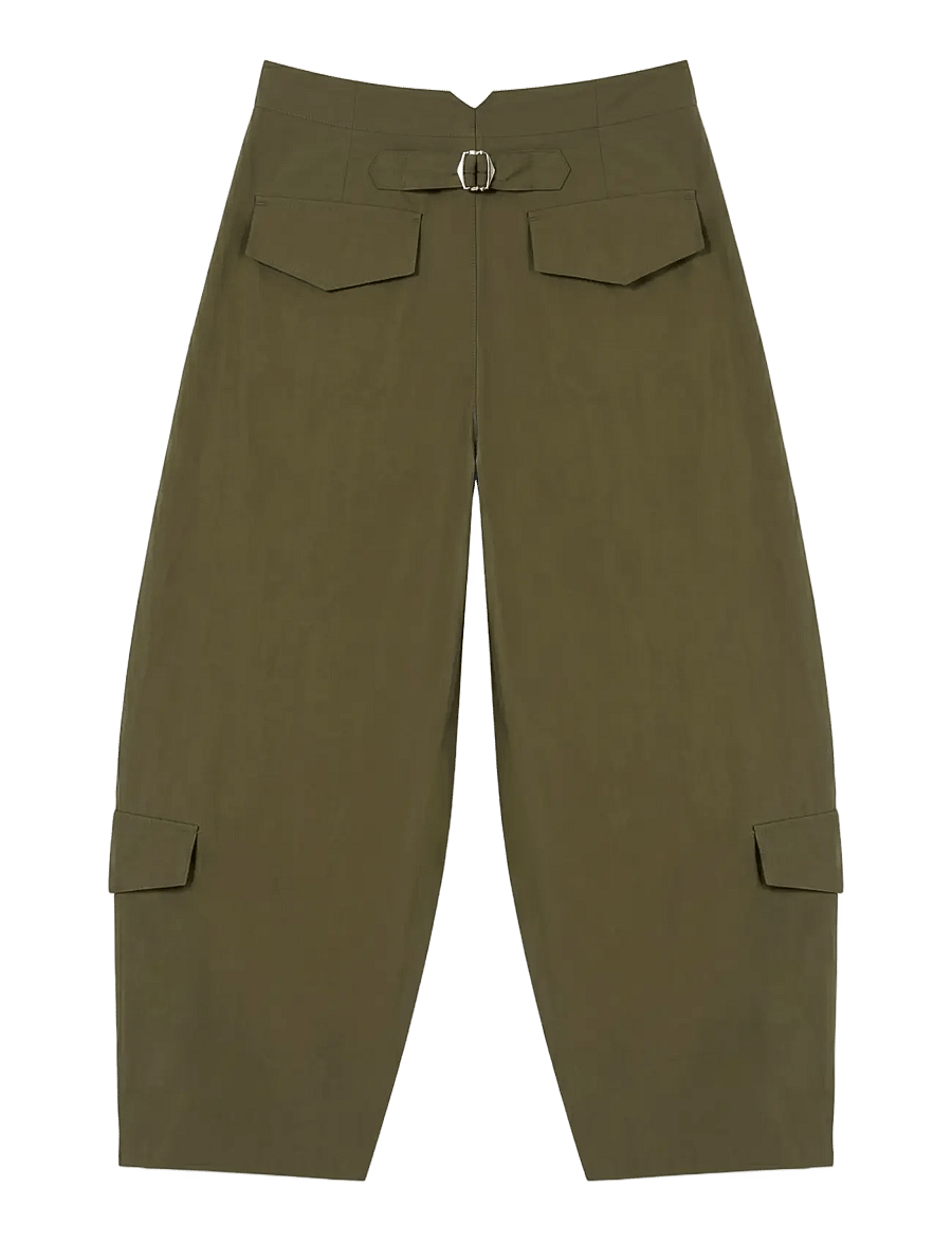 Vero Moda - VMPETRINA MW WIDE CARGO PANTS RET - barrel-bukser - ivy green - 1