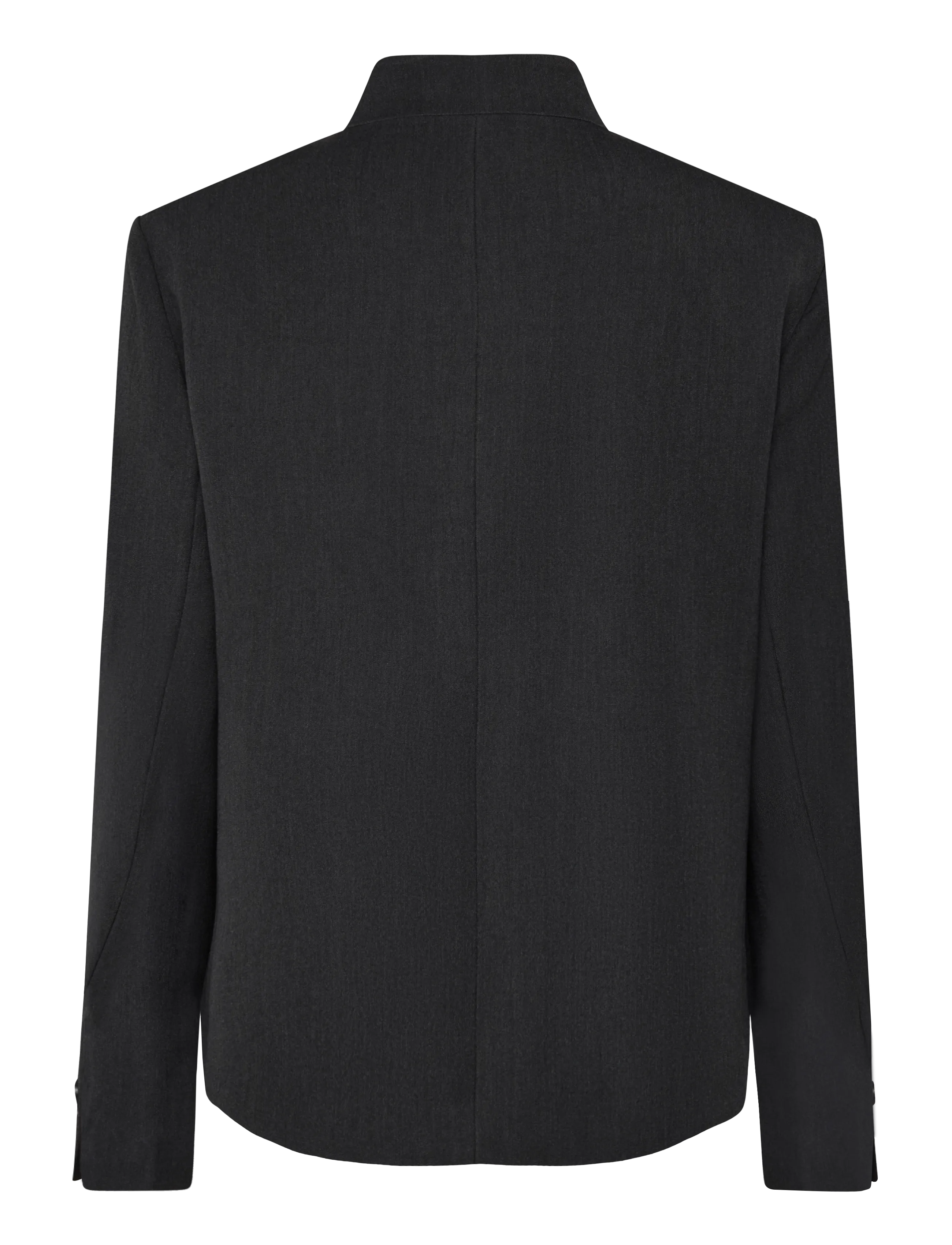 Vero Moda - VMDINA LS HIGH NECK BLAZER LCS - double breasted blazers - dark grey melange - 2