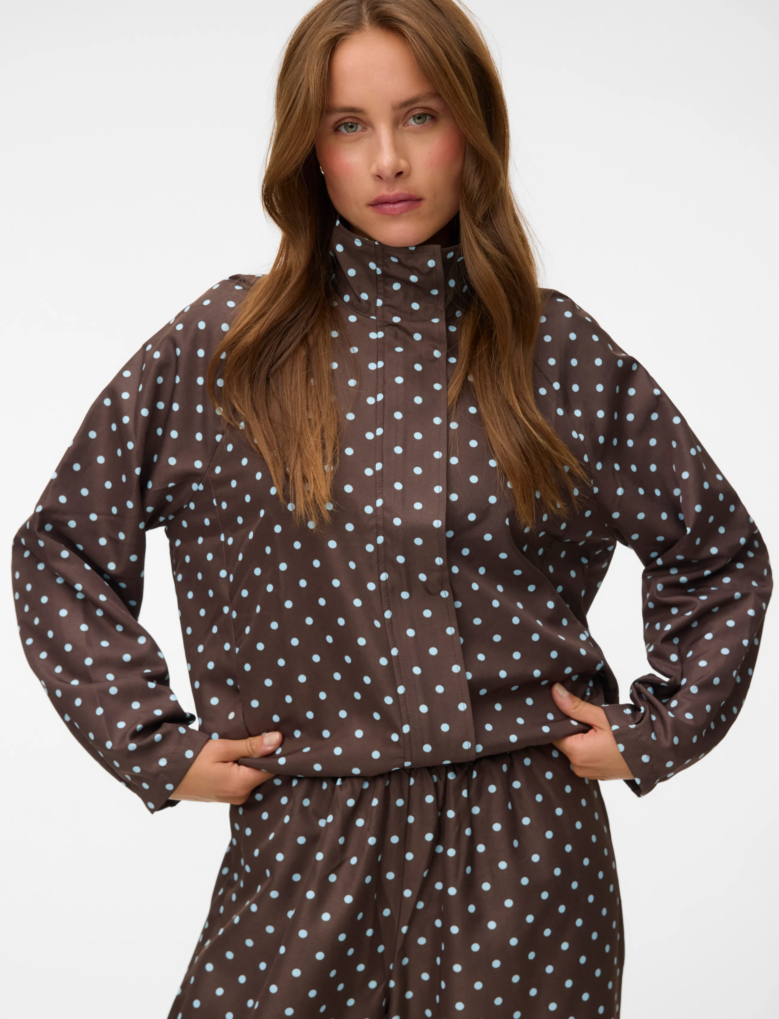 Vero Moda - VMKAYLA HIGH NECK JACKET EXP - vestes de printemps - chocolate brown - 3