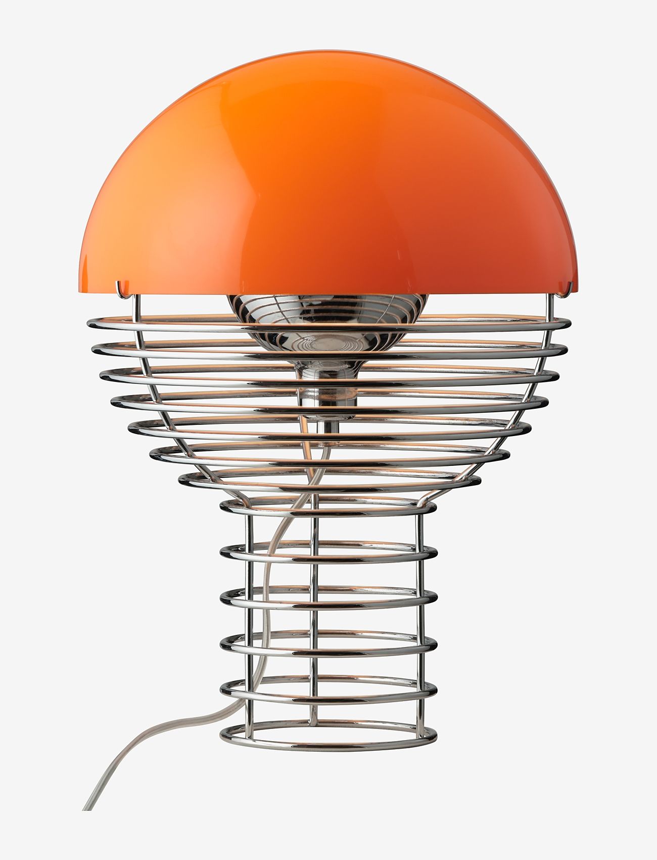 Verpan - Wire Table Lamp Ø30 EU - chrome/orange - 0