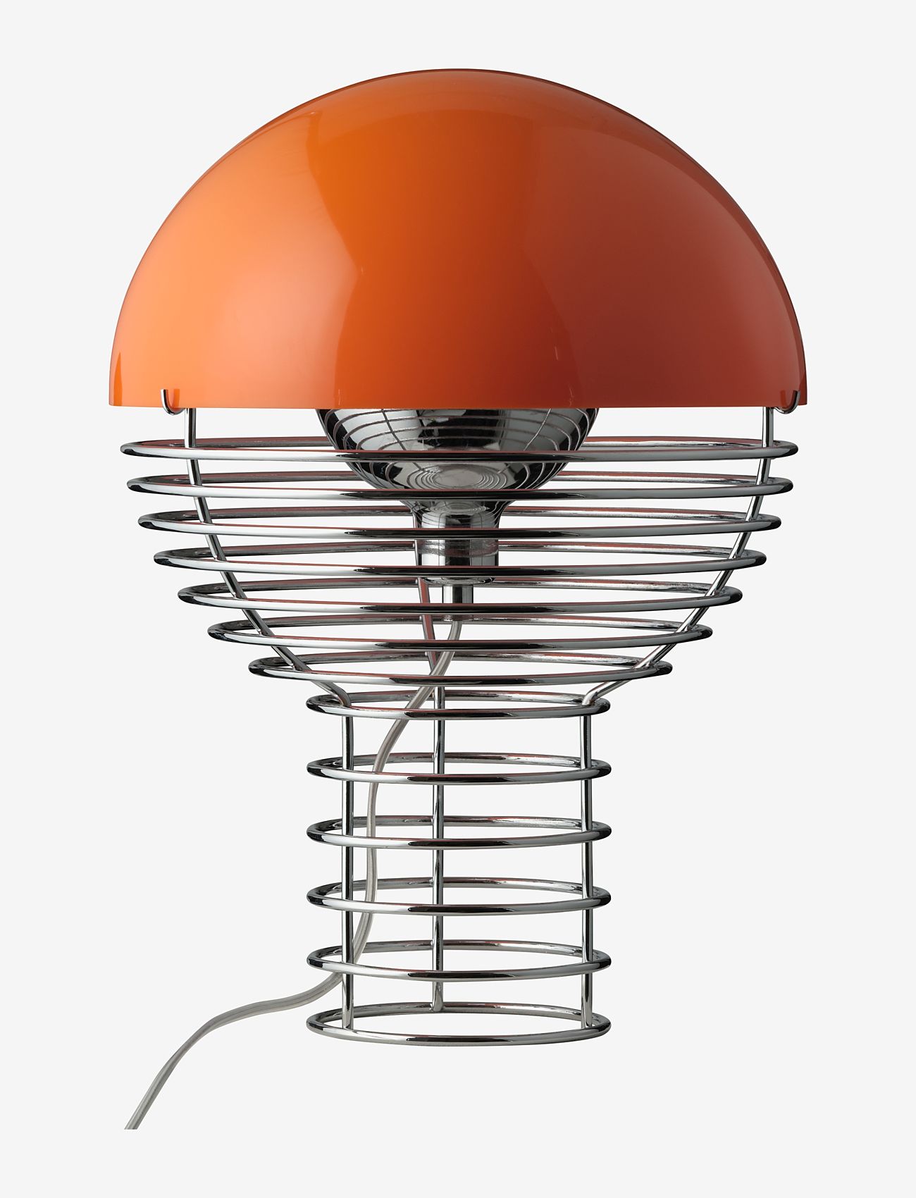 Verpan - Wire Table Lamp Ø30 EU - chrome/orange - 1
