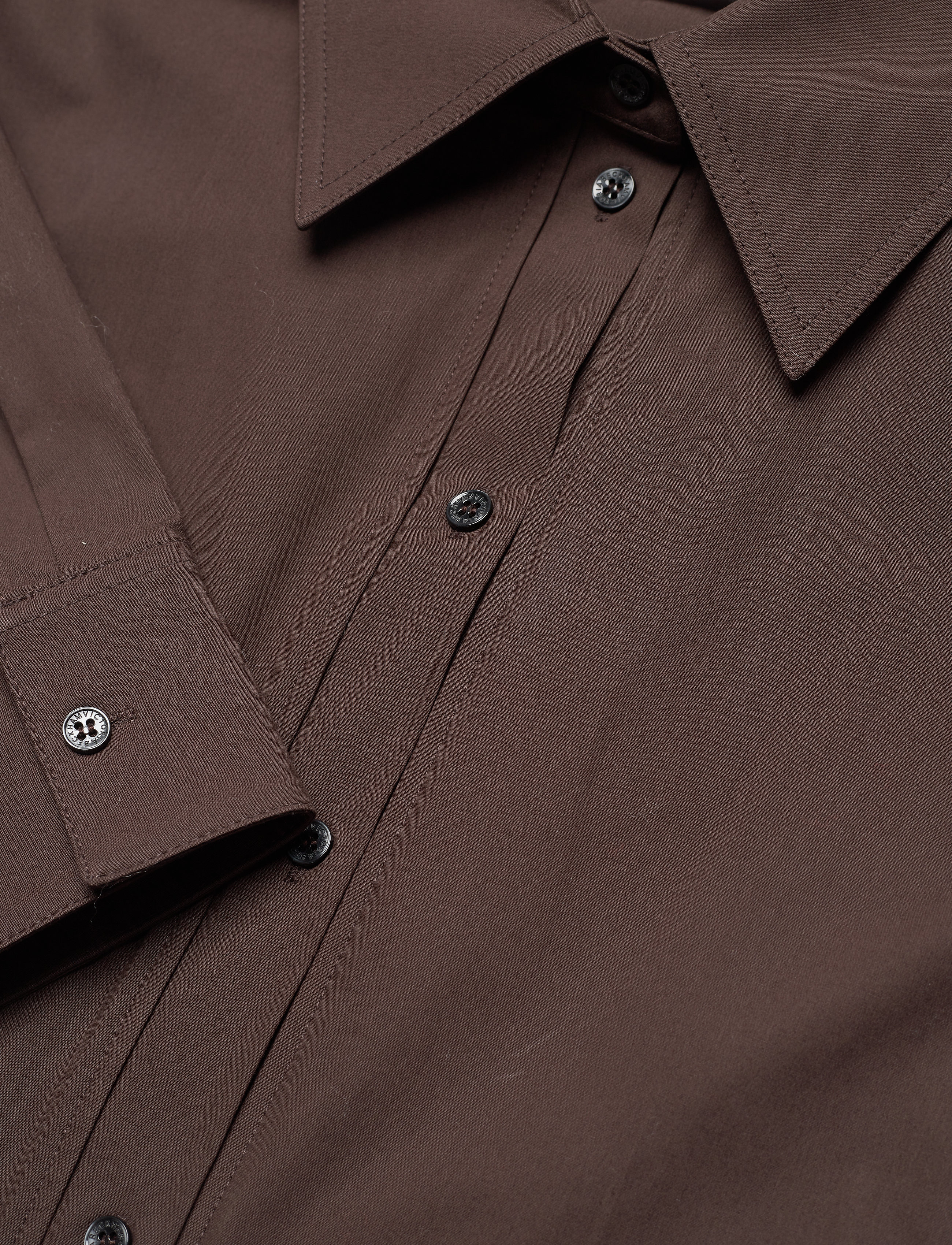 Victoria Beckham - FITTED SHIRT MINI DRESS - chocolate - 2