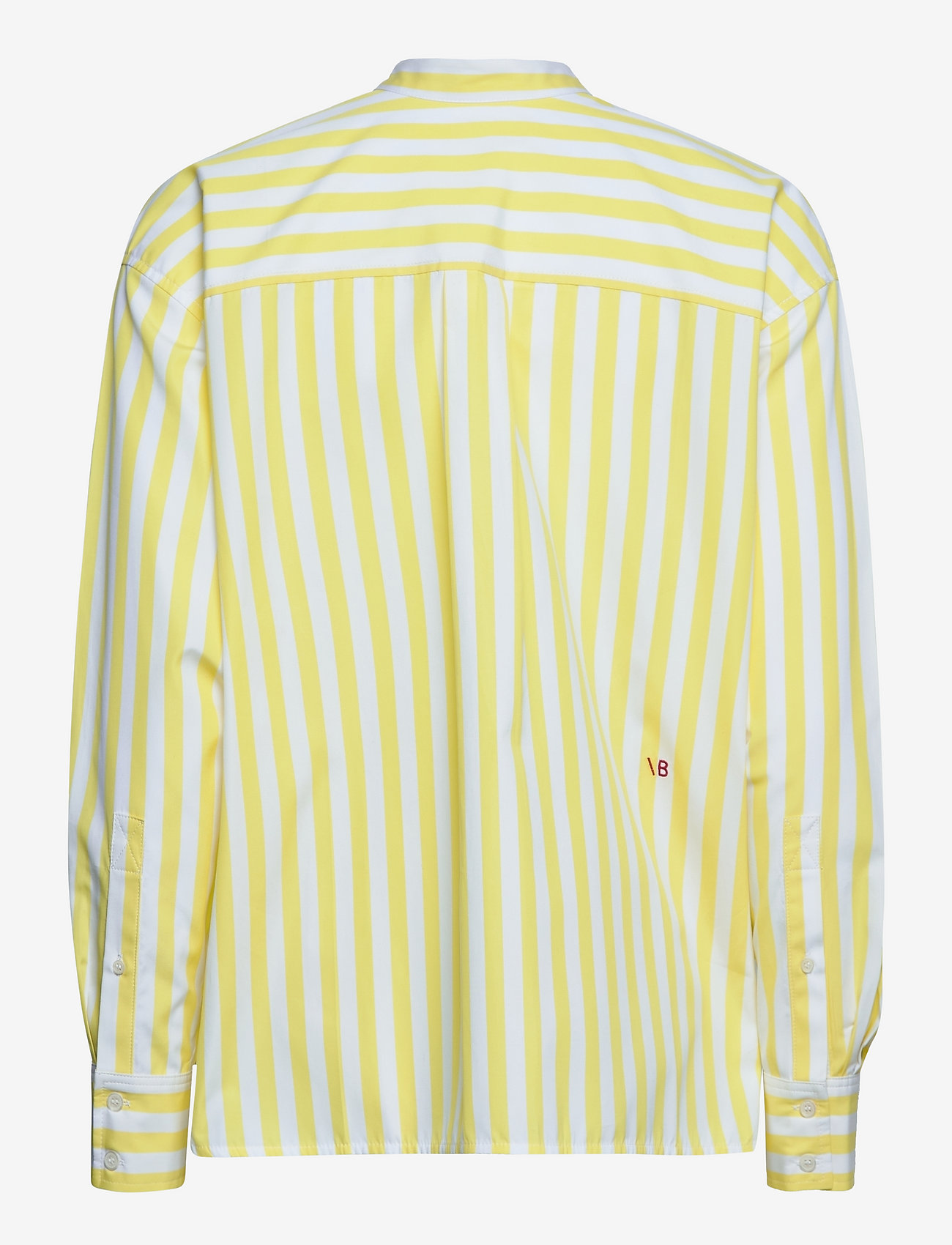 Victoria Beckham - BUTTON BACK TOP - long-sleeved blouses - lemon/white - 1