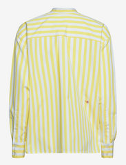 Victoria Beckham - BUTTON BACK TOP - long-sleeved blouses - lemon/white - 1