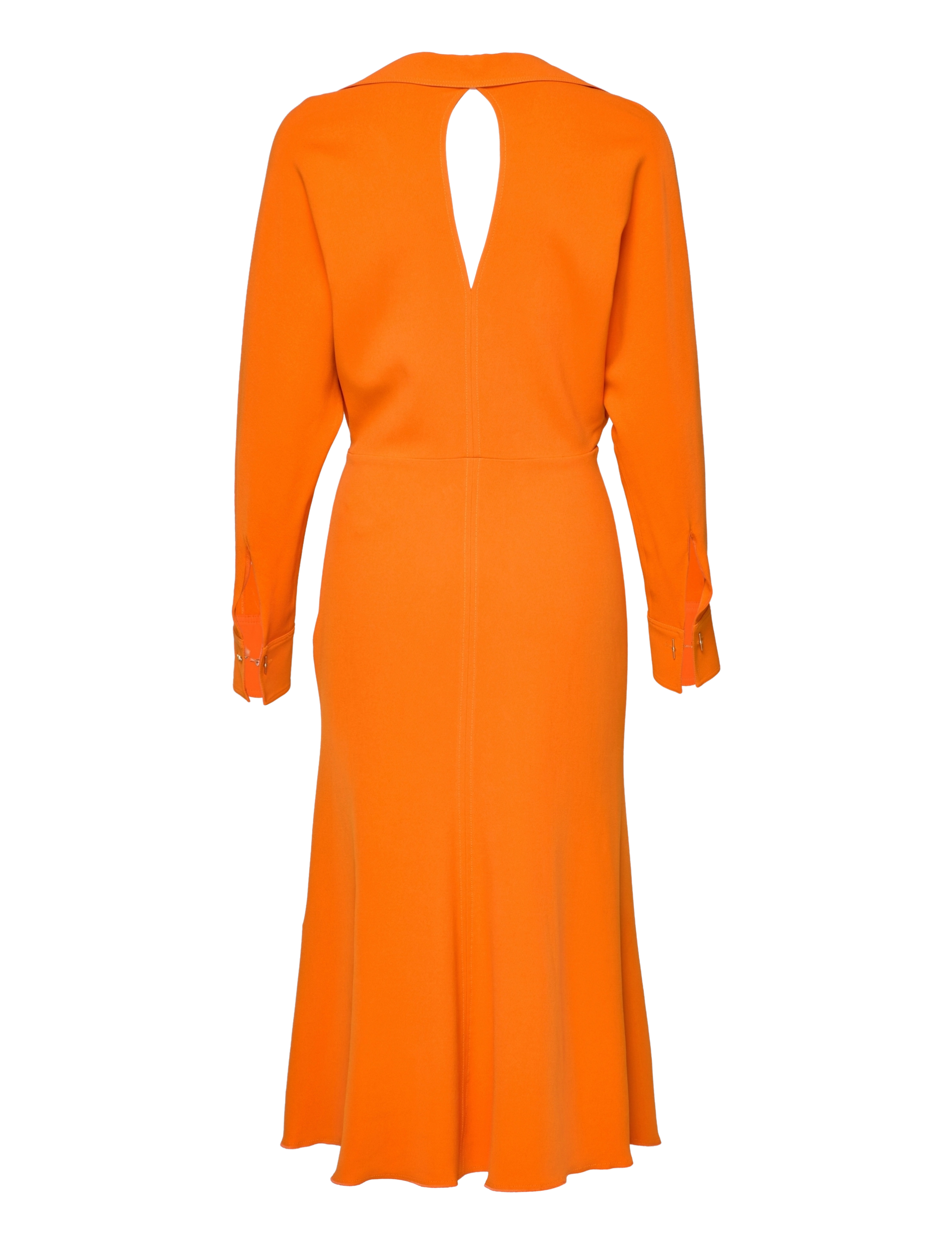 Victoria Beckham - WRAP FRONT DRESS - burnt orange - 1