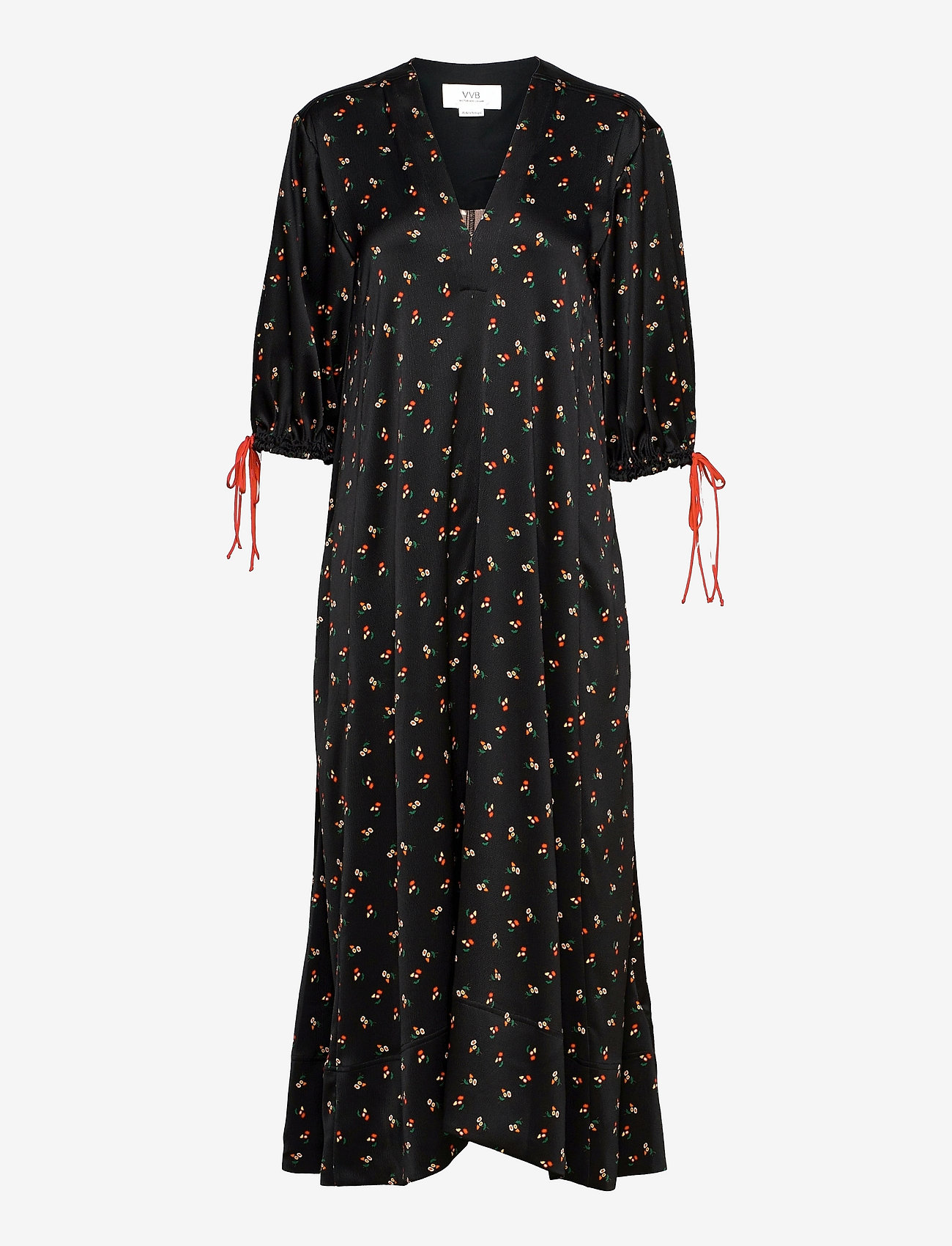 Victoria Beckham - PUFF SLEEVE MAXI DRESS - ilgos suknelės - ditsy floral black/multi - 0