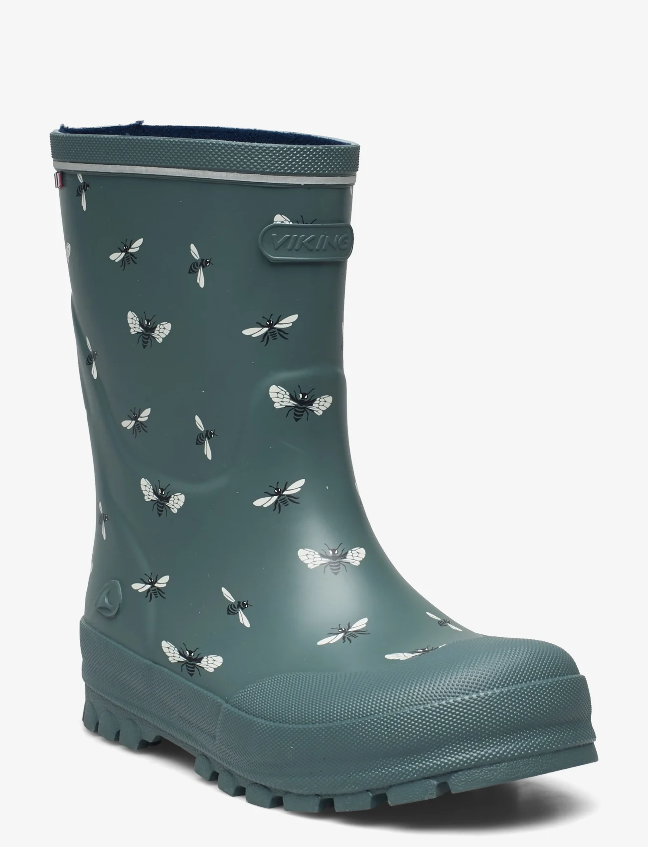 Viking - Jolly Print - unlined rubberboots - bluegreen/white - 0