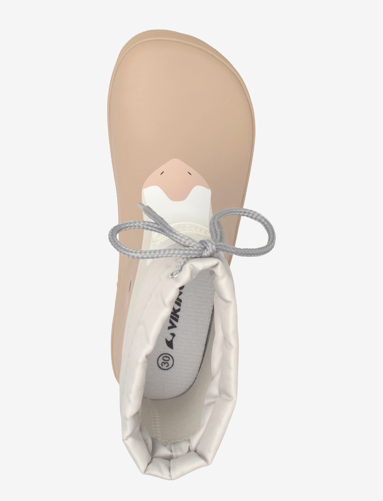 Viking - Alv Barefoot Paw Print - gummistøvler med for - beige - 3