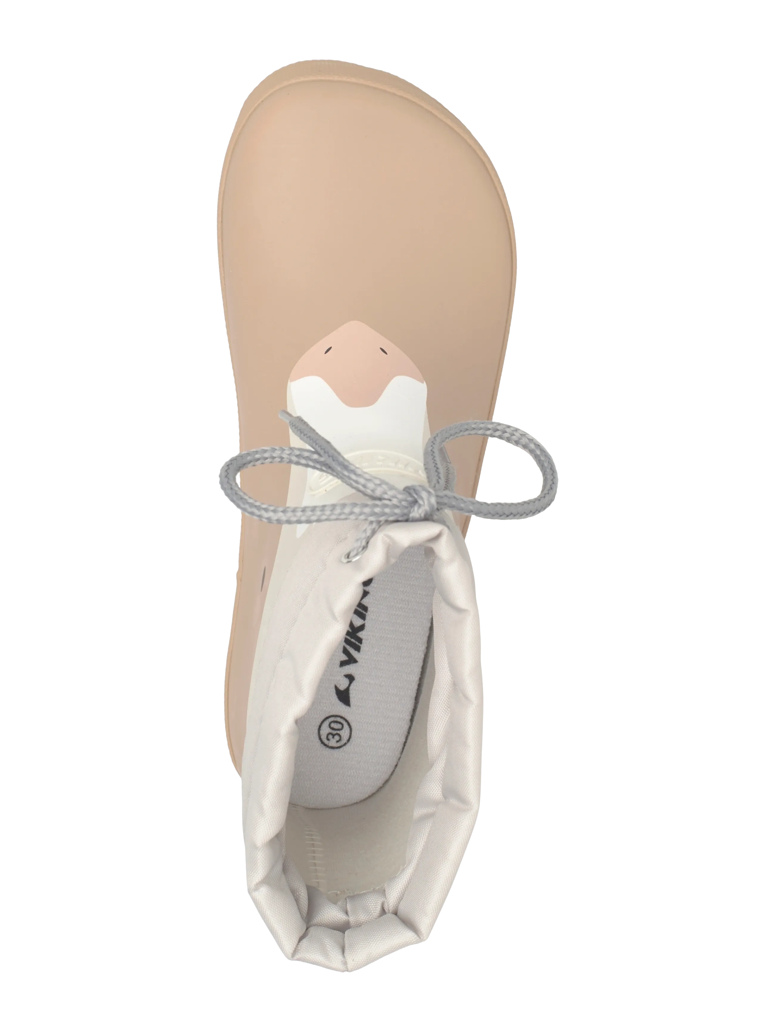 Viking - Alv Barefoot Paw Print - voodriga kummikud - beige - 3
