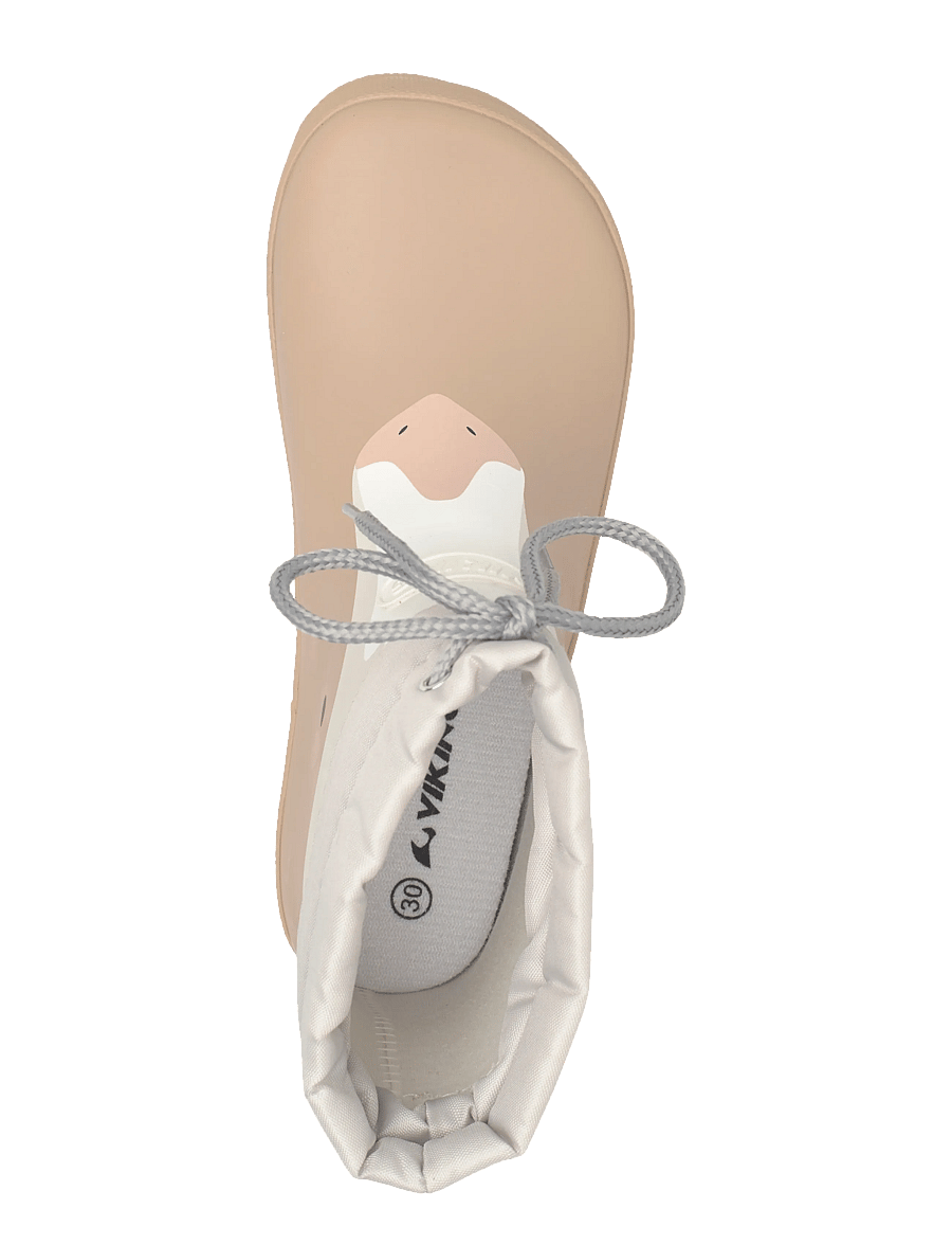Viking - Alv Barefoot Paw Print - voodriga kummikud - beige - 3