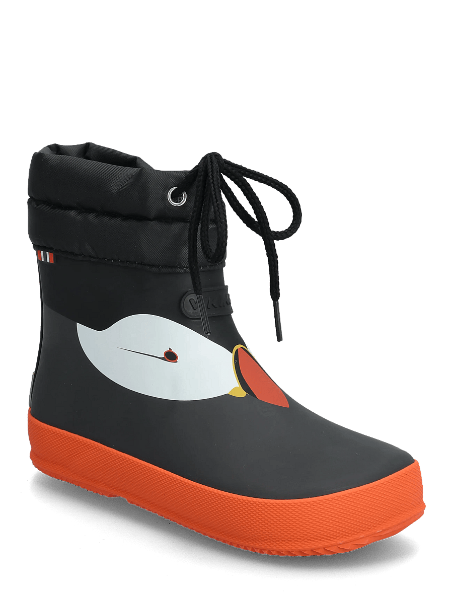 Viking - Alv Barefoot Paw Print - fodrade gummistövlar - black - 0