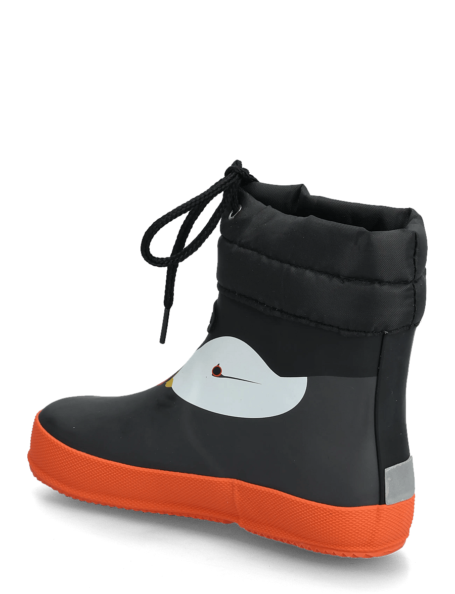 Viking - Alv Barefoot Paw Print - fodrade gummistövlar - black - 2