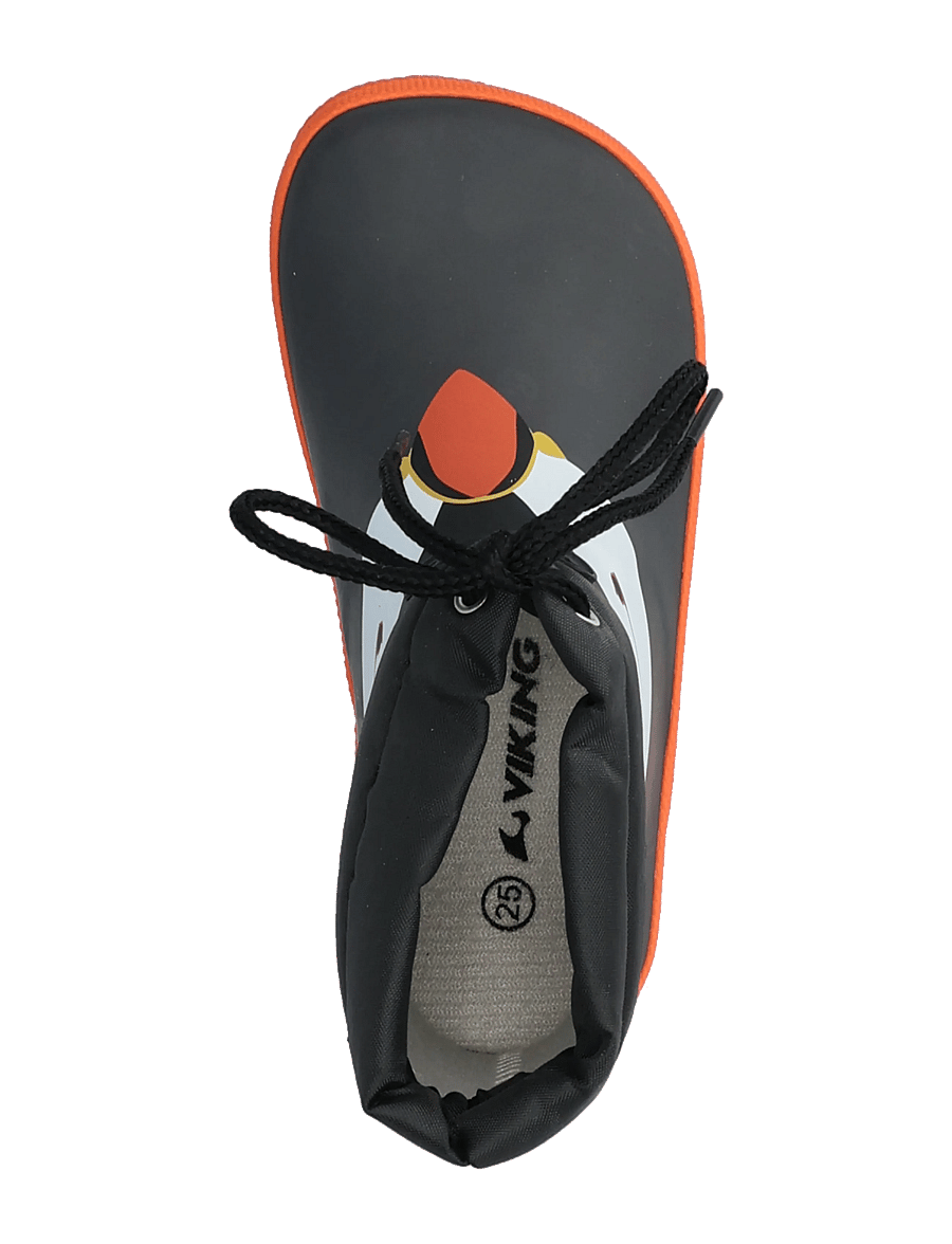 Viking - Alv Barefoot Paw Print - fodrade gummistövlar - black - 3