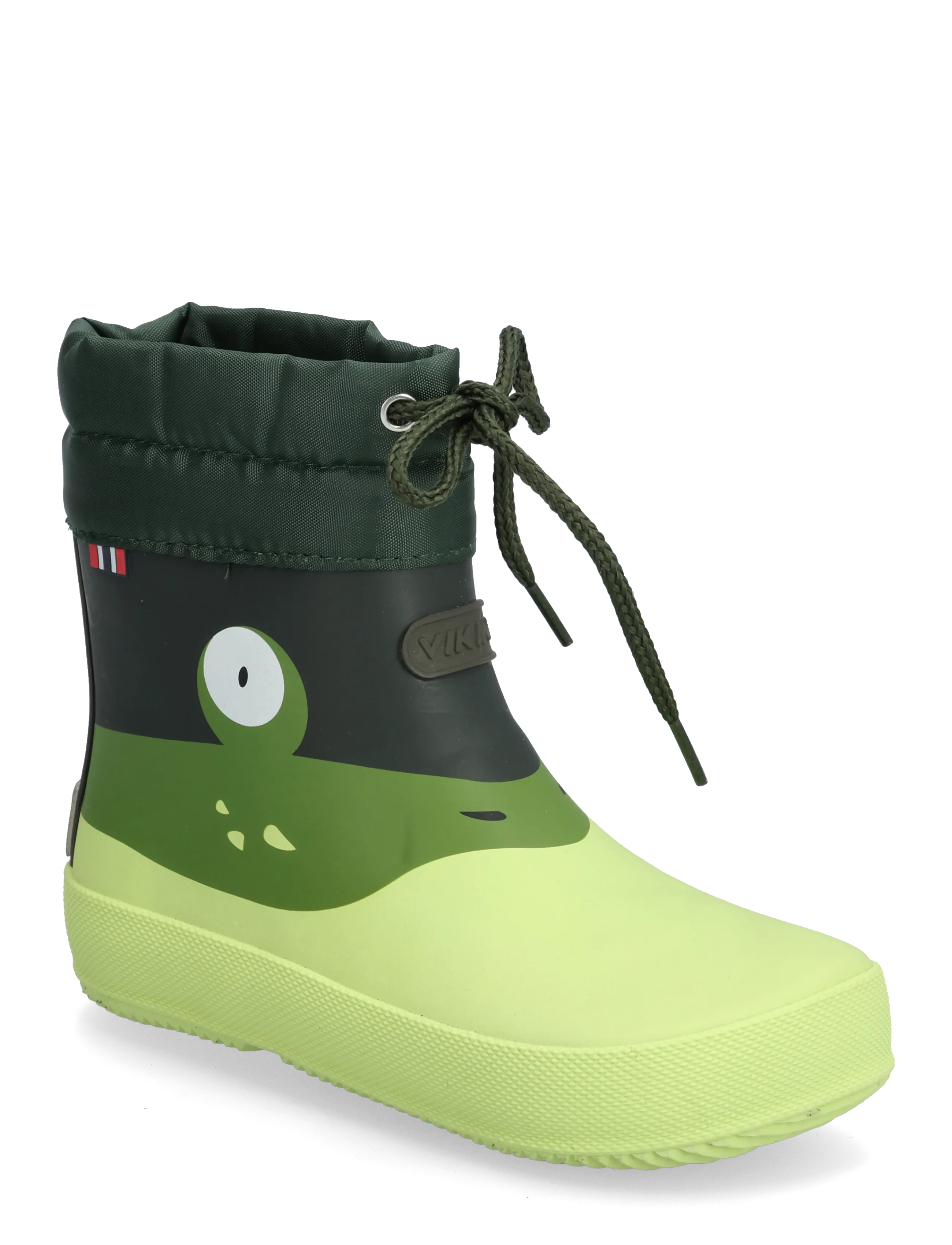 Viking Alv Barefoot Paw Print, 28, Green, Lave Gummistøvler > Forede Gummistøvler, Børn