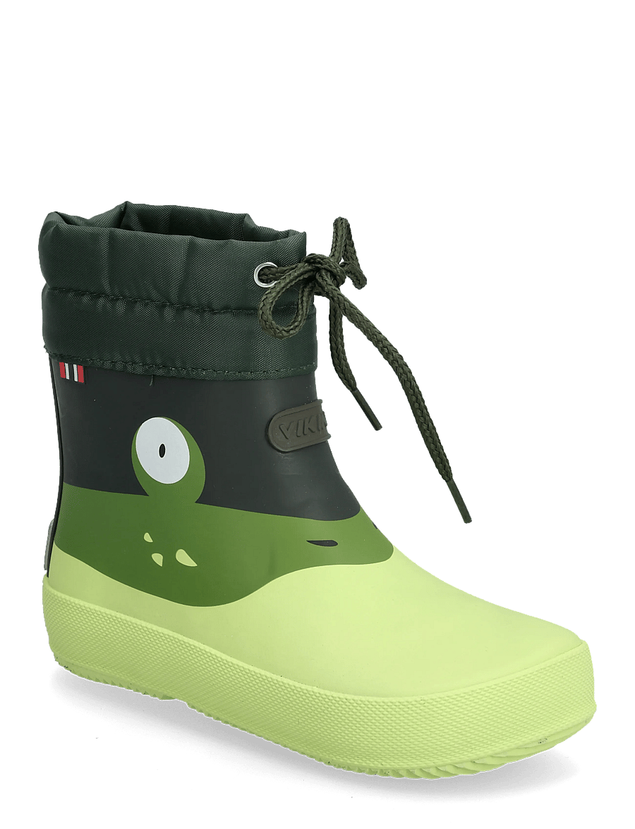 Viking - Alv Barefoot Paw Print - fodrade gummistövlar - light green - 0