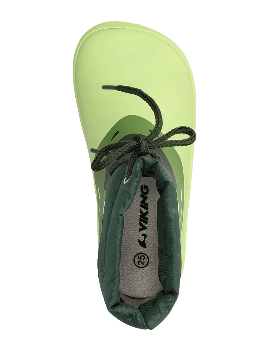 Viking - Alv Barefoot Paw Print - fodrade gummistövlar - light green - 3