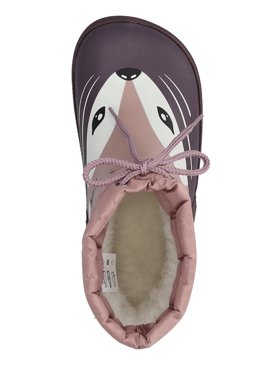 Viking - Alv Barefoot Paw Print Warm - gefütterte gummistiefel - grape - 3