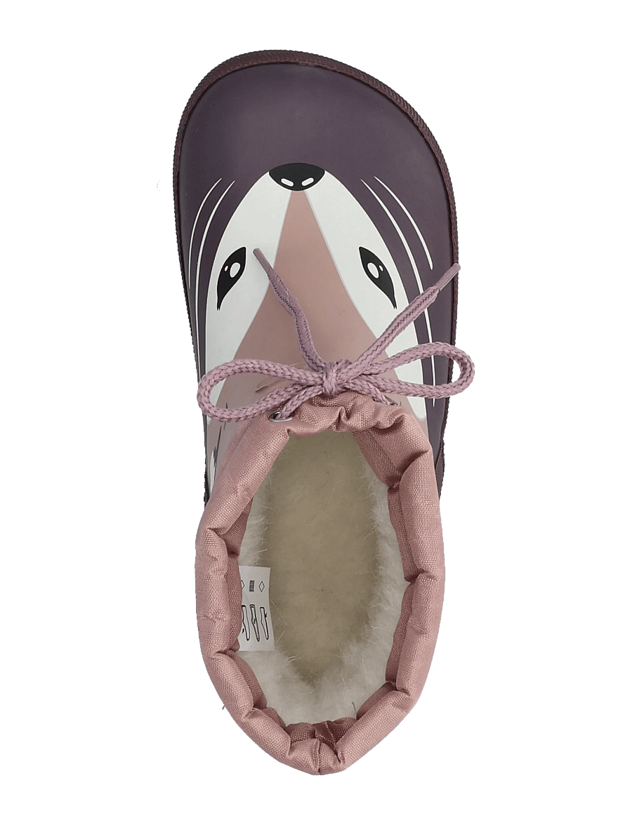 Viking - Alv Barefoot Paw Print Warm - gefütterte gummistiefel - grape - 3