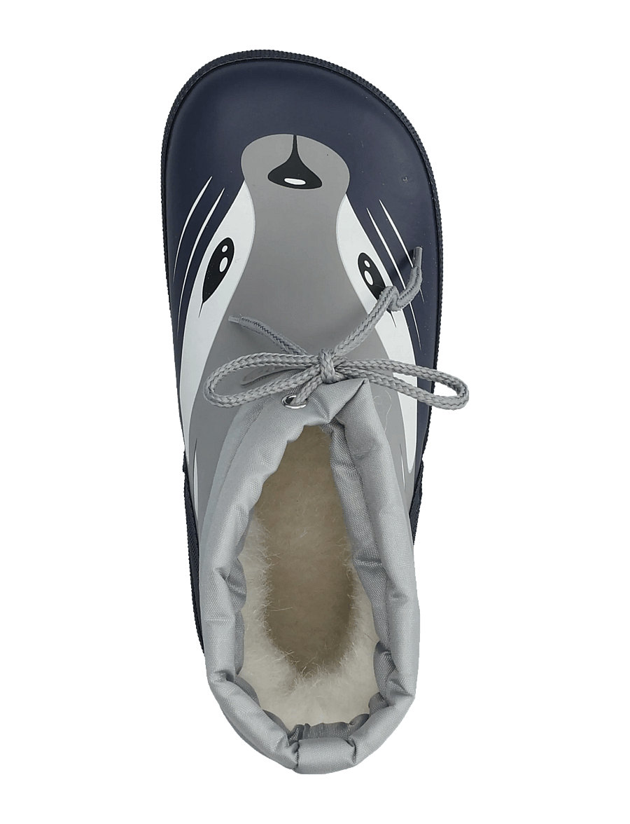 Viking - Alv Barefoot Paw Print Warm - gefütterte gummistiefel - pearlgrey - 3