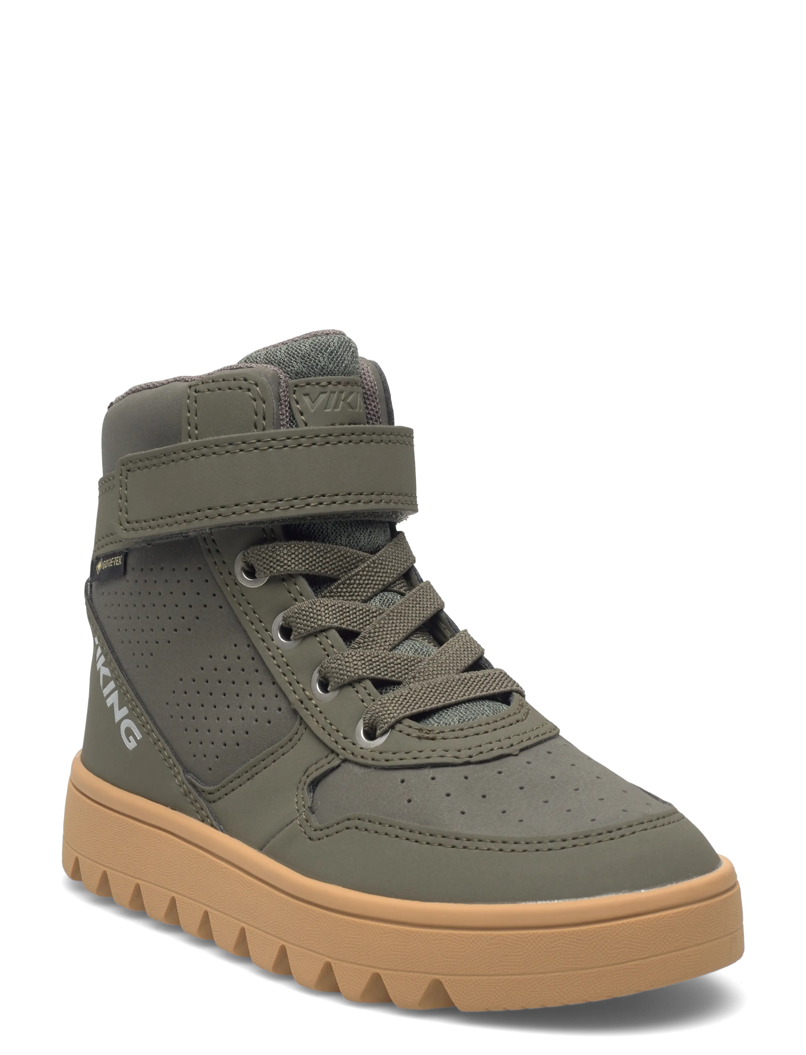 Viking Fleek Mid Gtx 1V, 34, Khaki green, Sneakers > Sneakers Med Høj Top, Børn